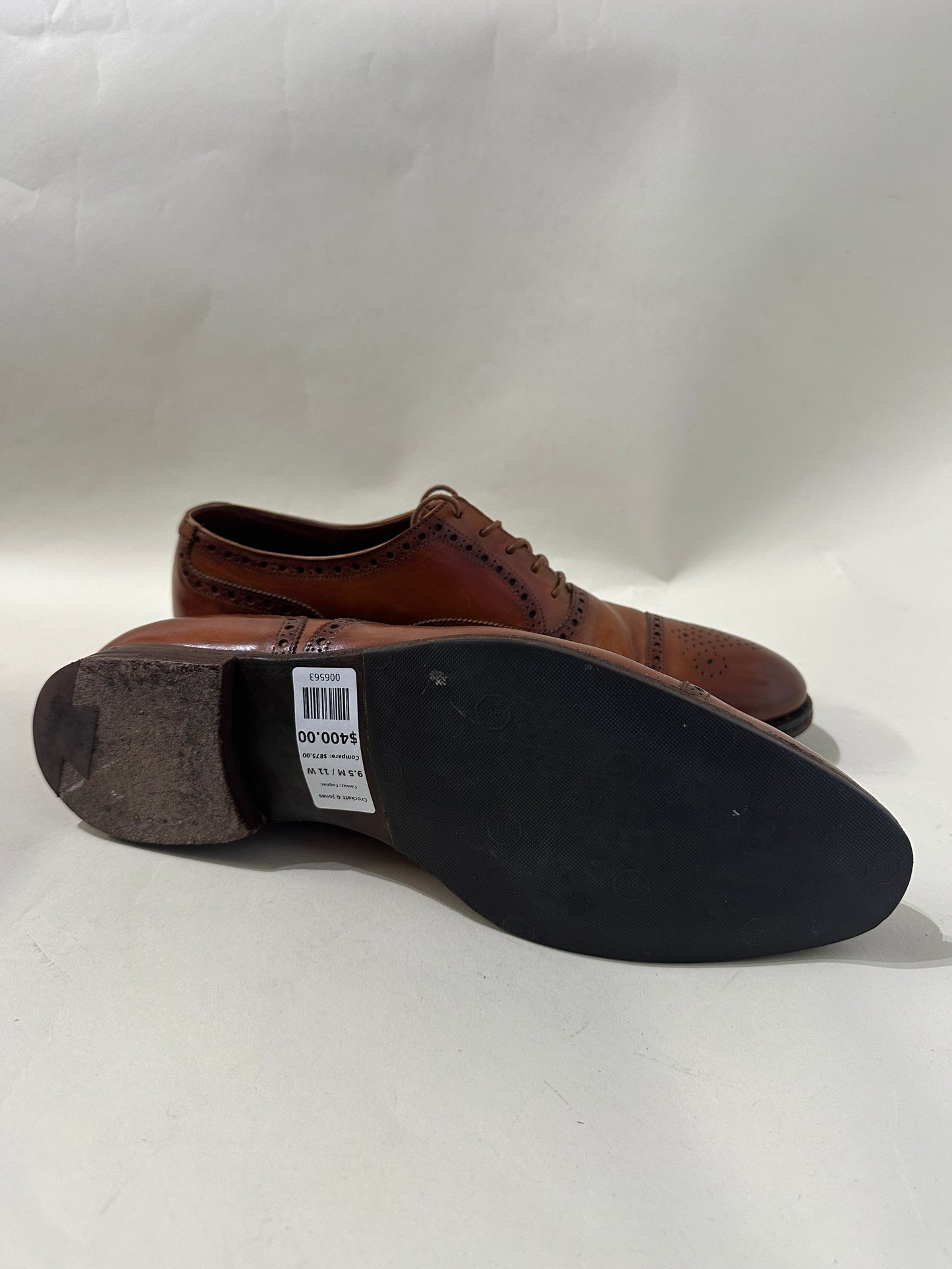 Crockett & Jones Dark Brown Leather Savile Monk Strap Shoes 9.5 M / 11 W