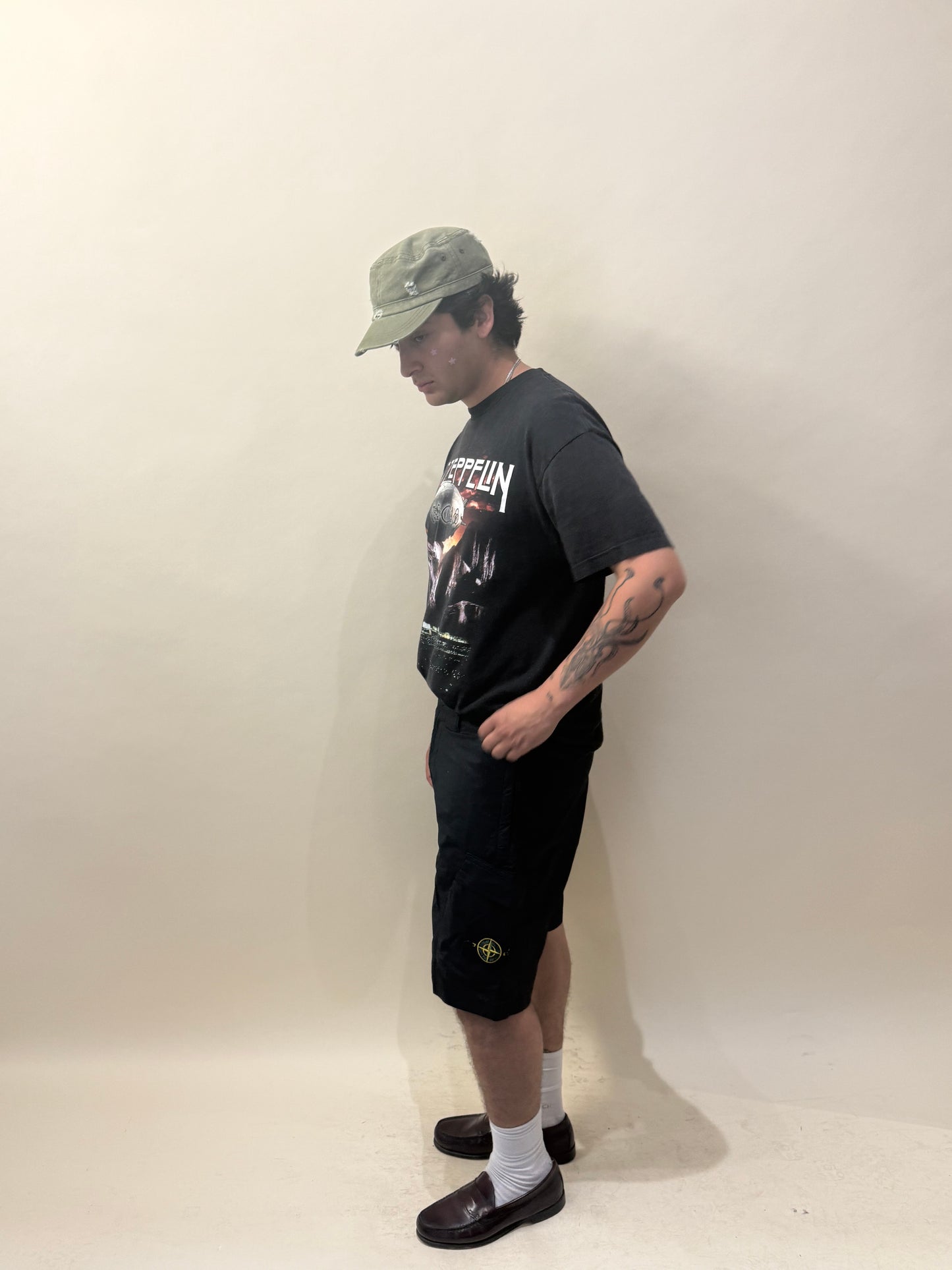 Stone Island Navy Blue Light Cotton Cargo Shorts 36