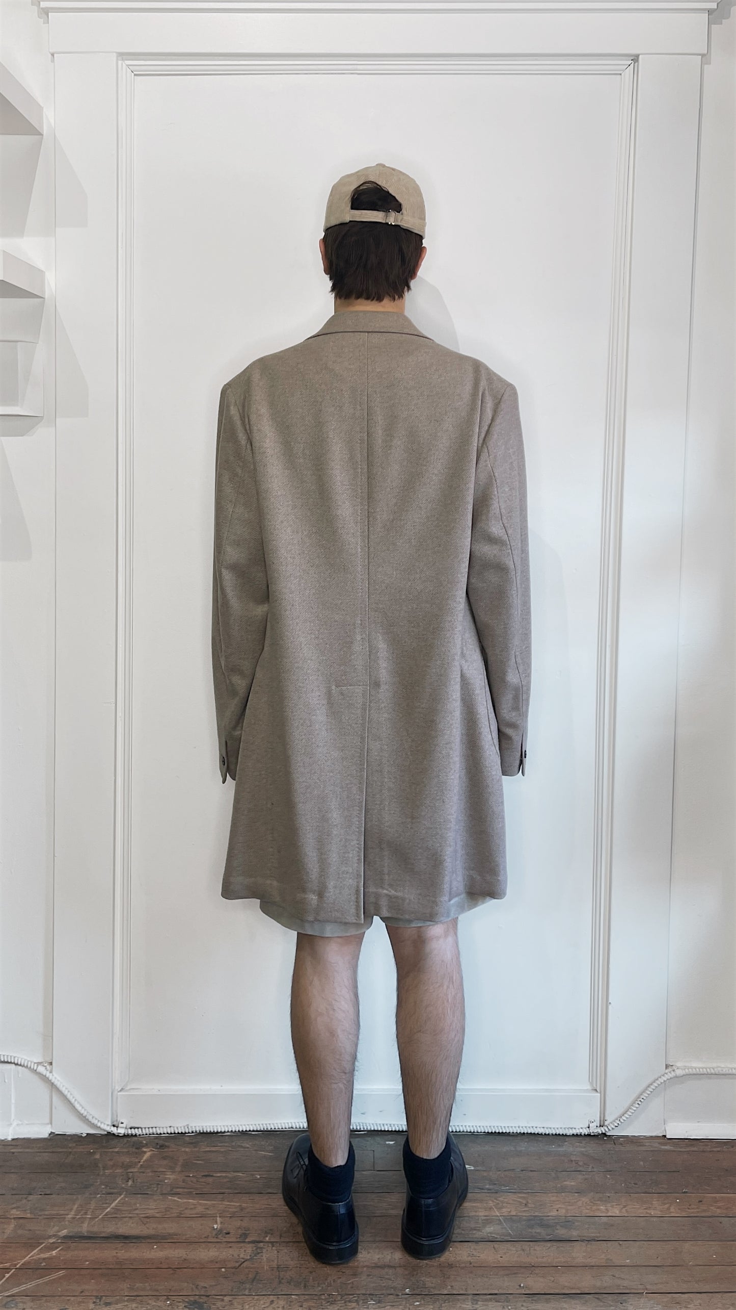 Atelier Munro Light Beige Twill Overcoat 44R