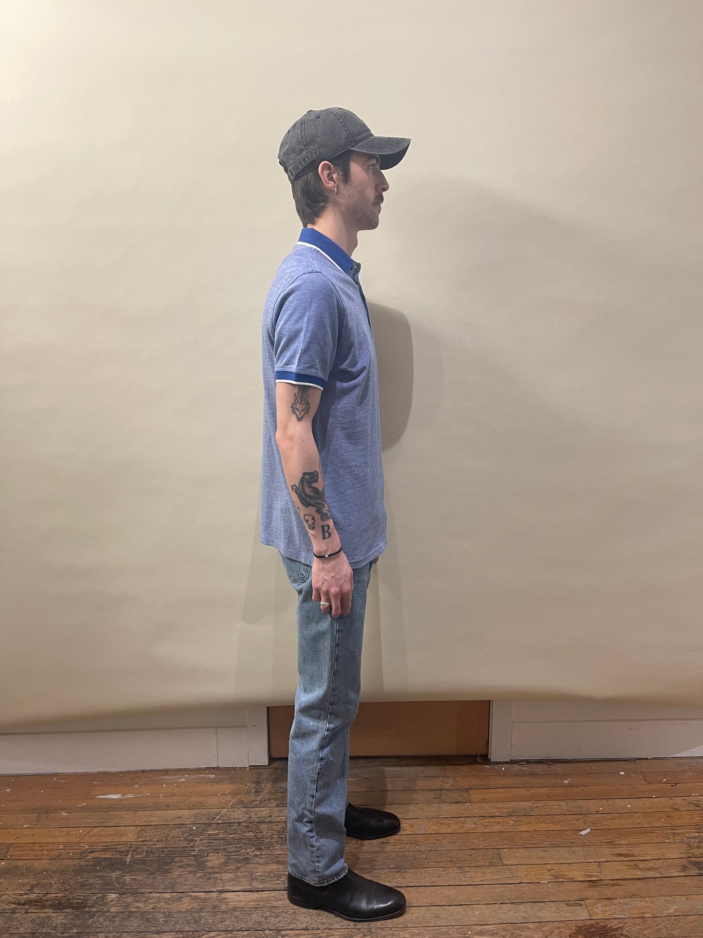 Givenchy Blue Cotton SS Polo Shirt Medium - M
