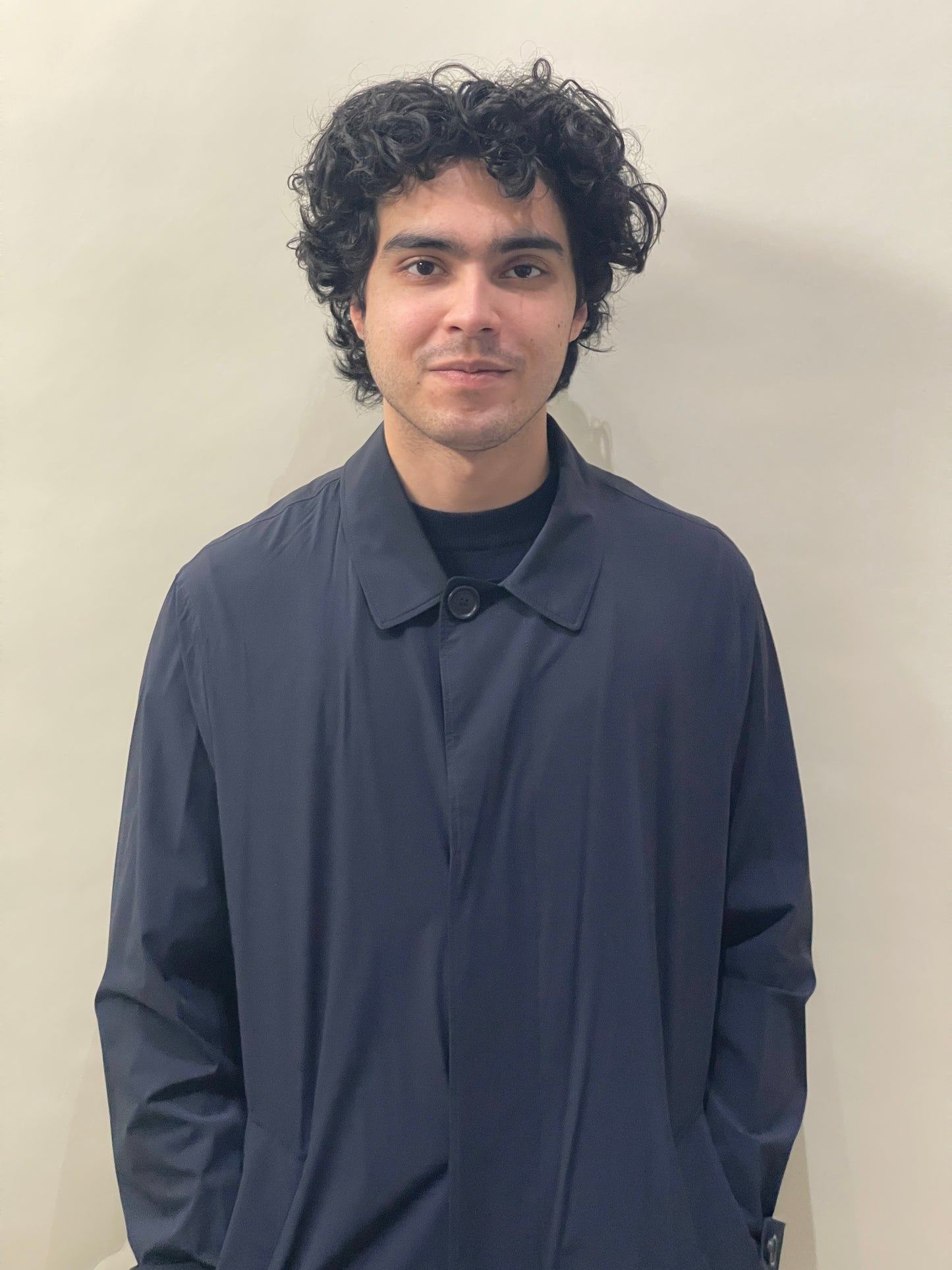 Brunello Cucinelli Navy Blue Polyamide Blend Lightweight Unlined Coat 42