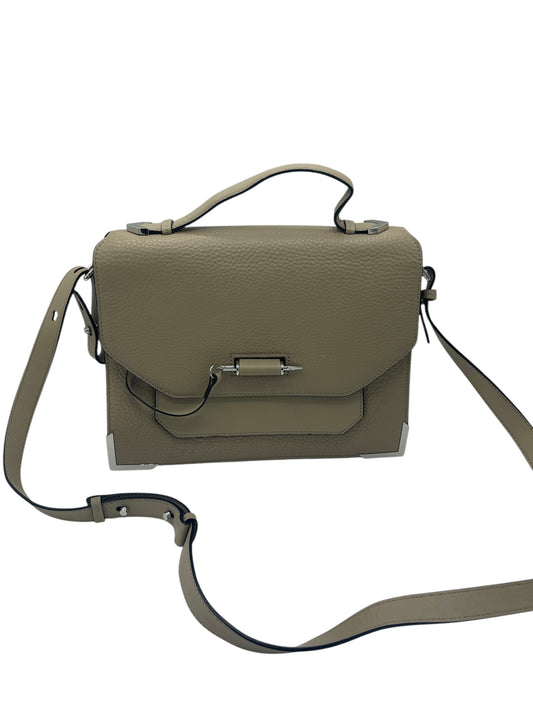 Mackage Beige Pebbled Leather Keeley Crossbody Bag