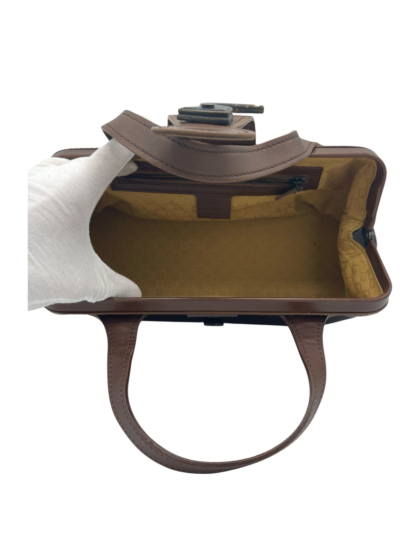 Gucci Gradient Brown Leather Doctor Bag