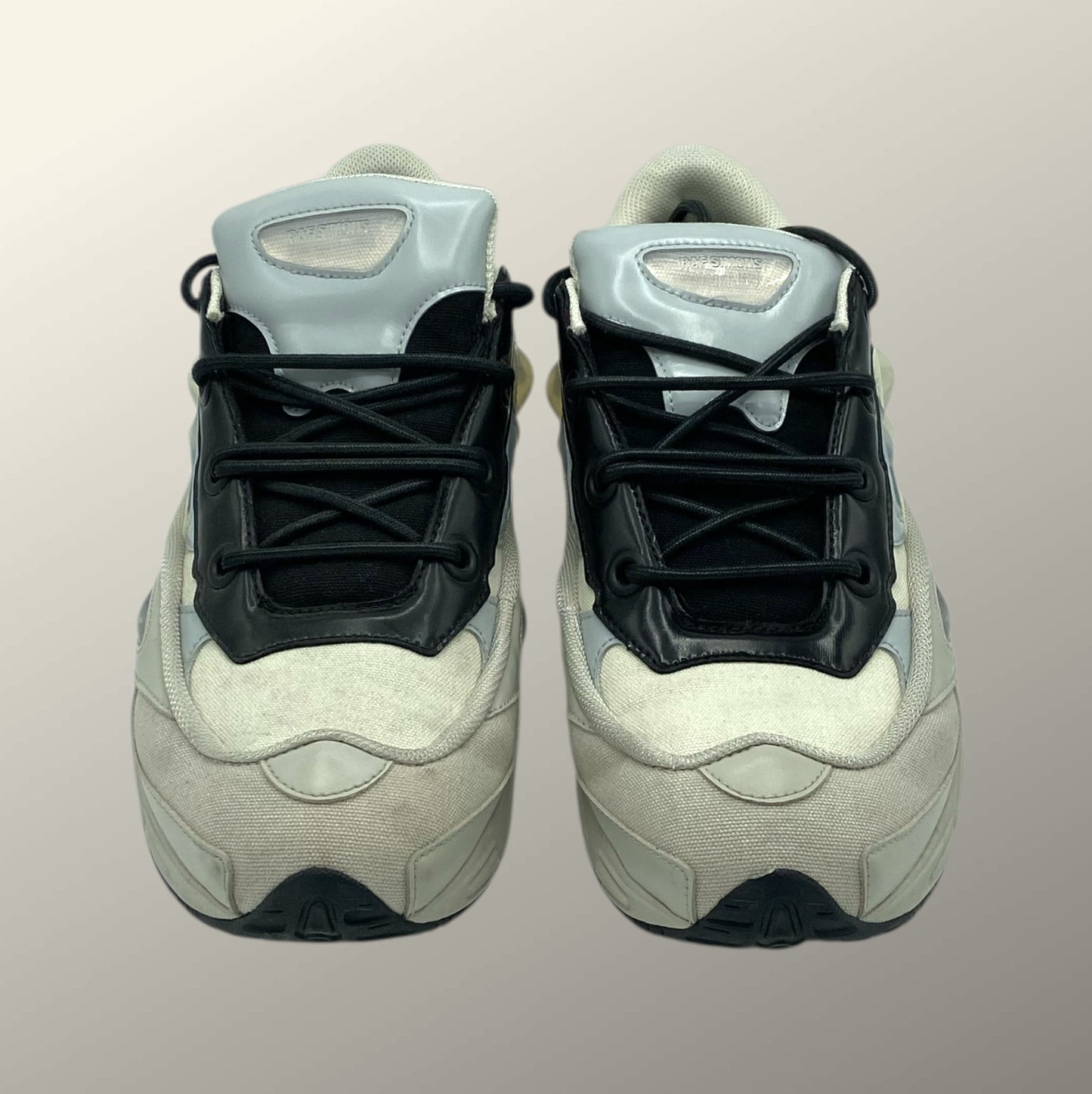 Adidas x Raf Simons Cream & Silver Ozweego 3 Sneakers 11 M / 12.5 W