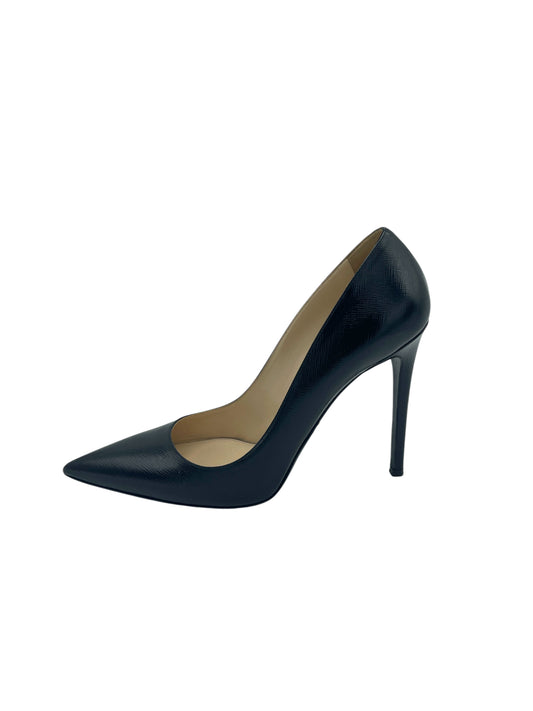 Prada Black Patent Saffiano Leather Pumps 9 M / 10.5 W