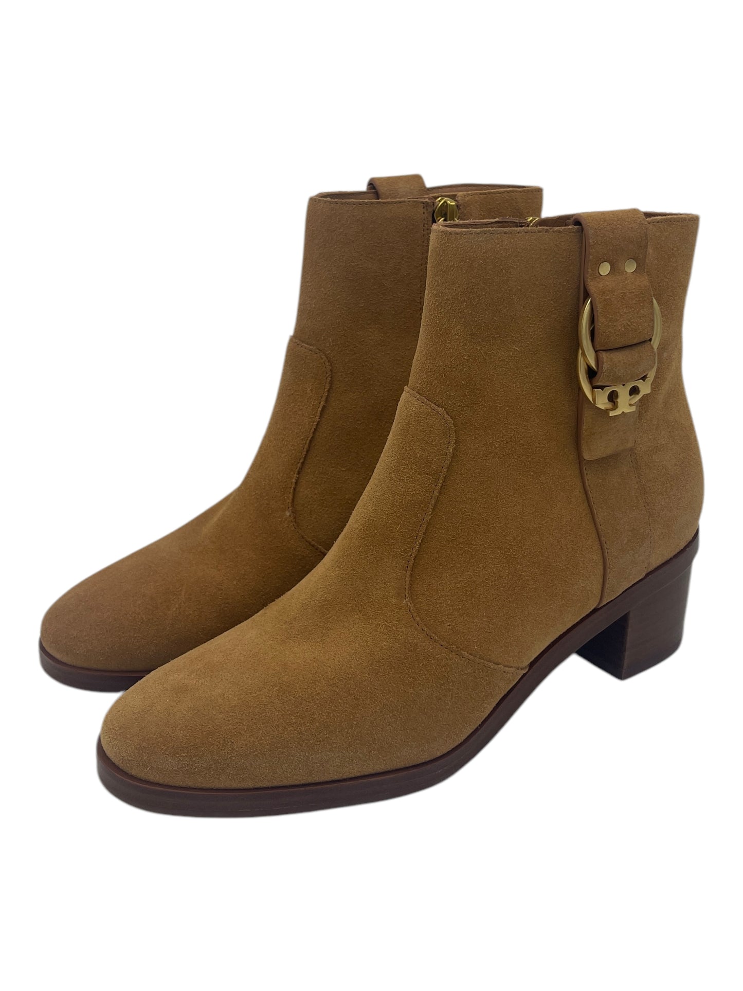 Tory Burch Light Brown Suede Side Zip Boots 4.5 M / 6 W