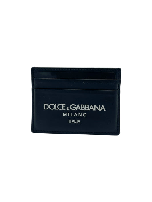 Dolce & Gabbana Black Leather Logo Cardholder