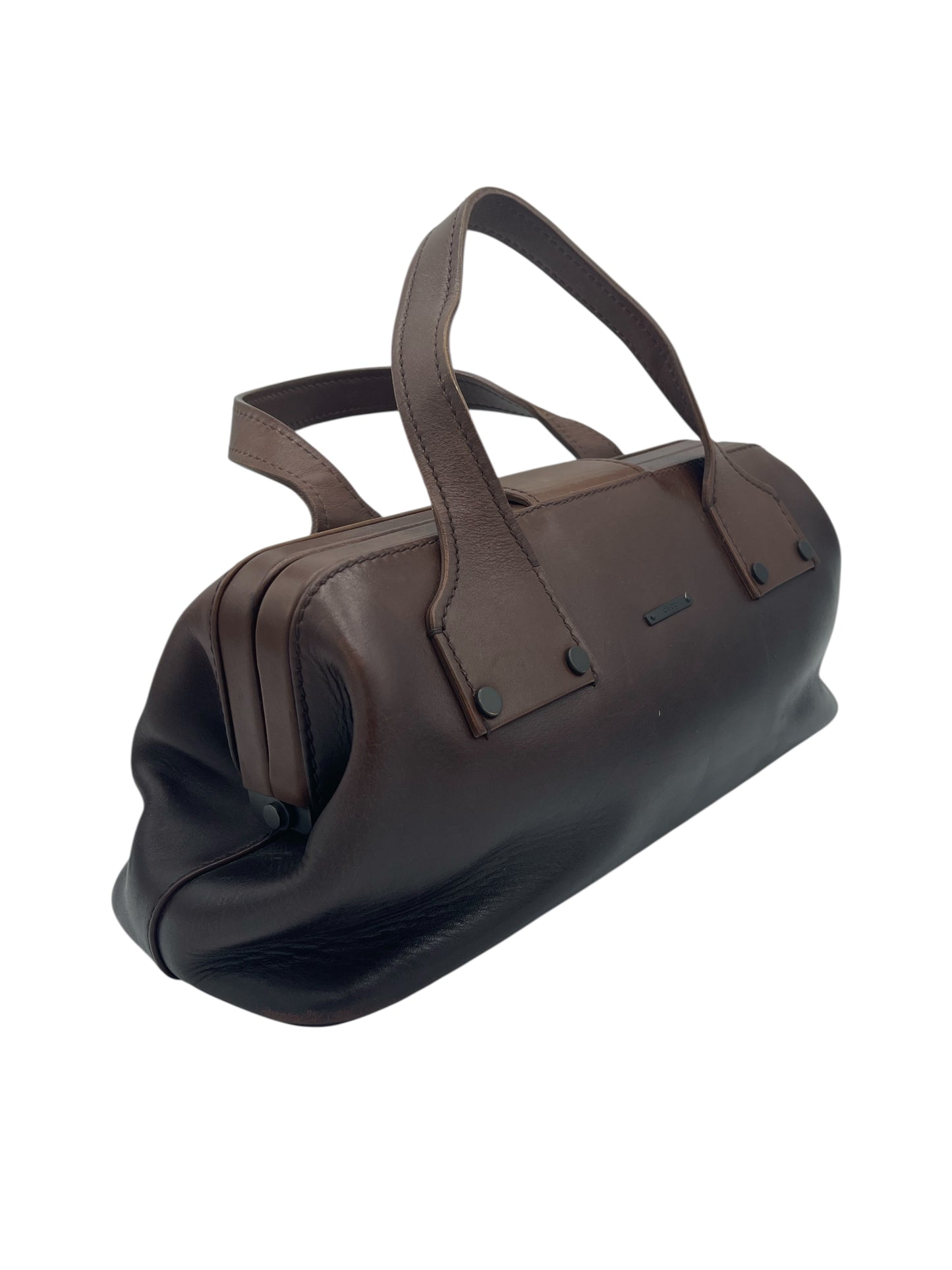 Gucci Gradient Brown Leather Doctor Bag