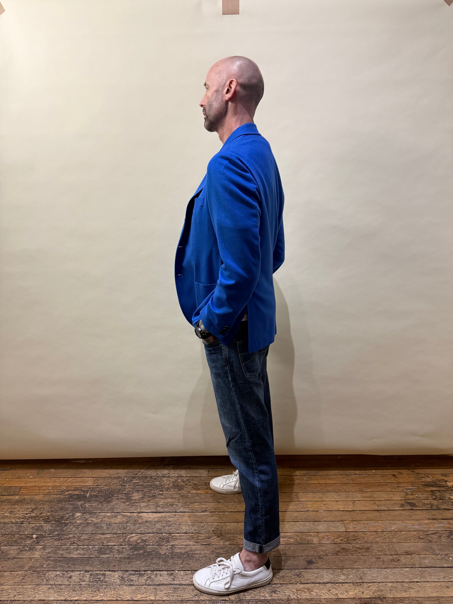 Sartorio Napoli Cobalt Blue Cashmere Unlined Sport Coat 42R