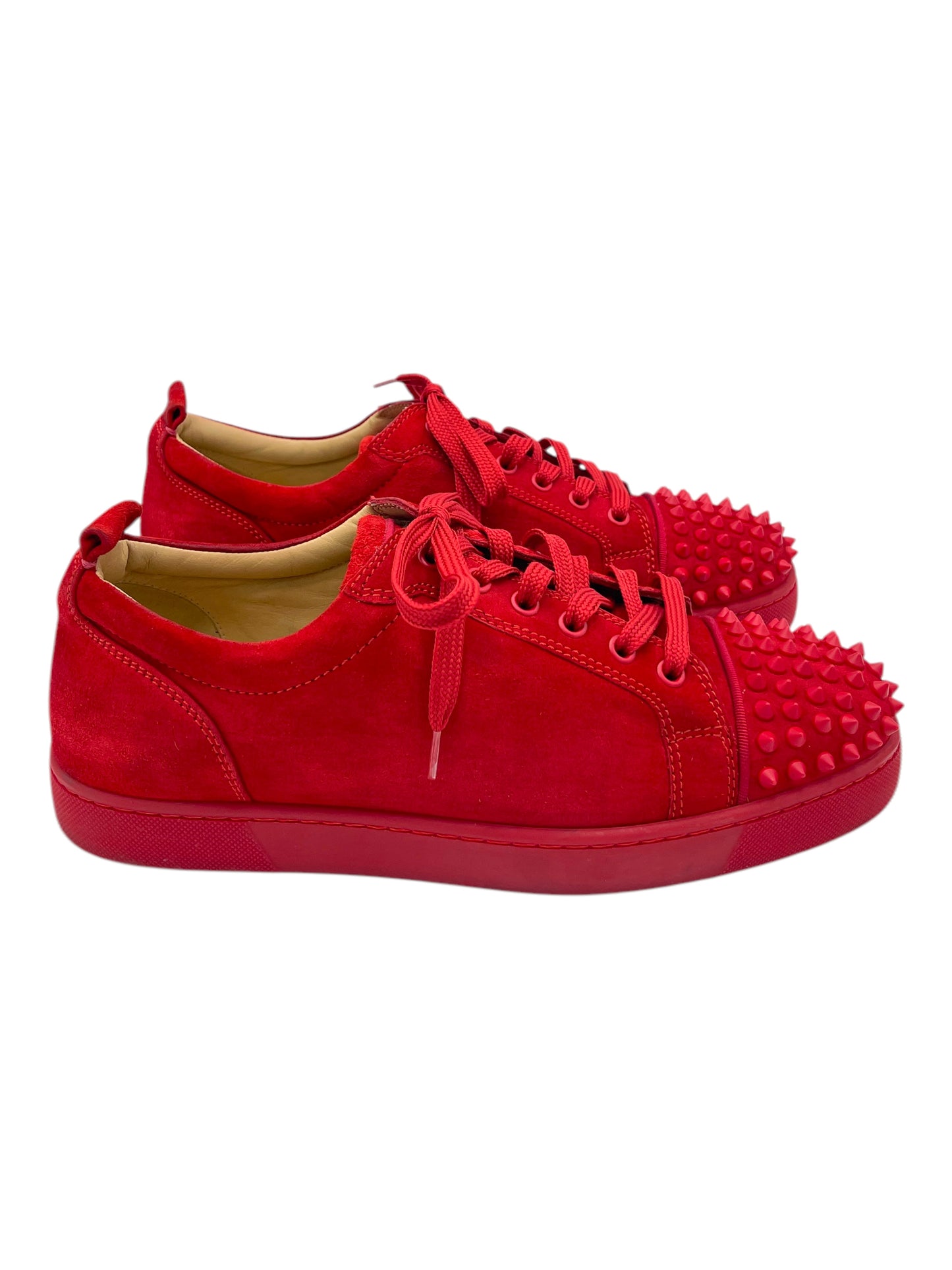 Christian Louboutin Red Suede Spikes Low Top Sneakers 9 M / 10.5 W