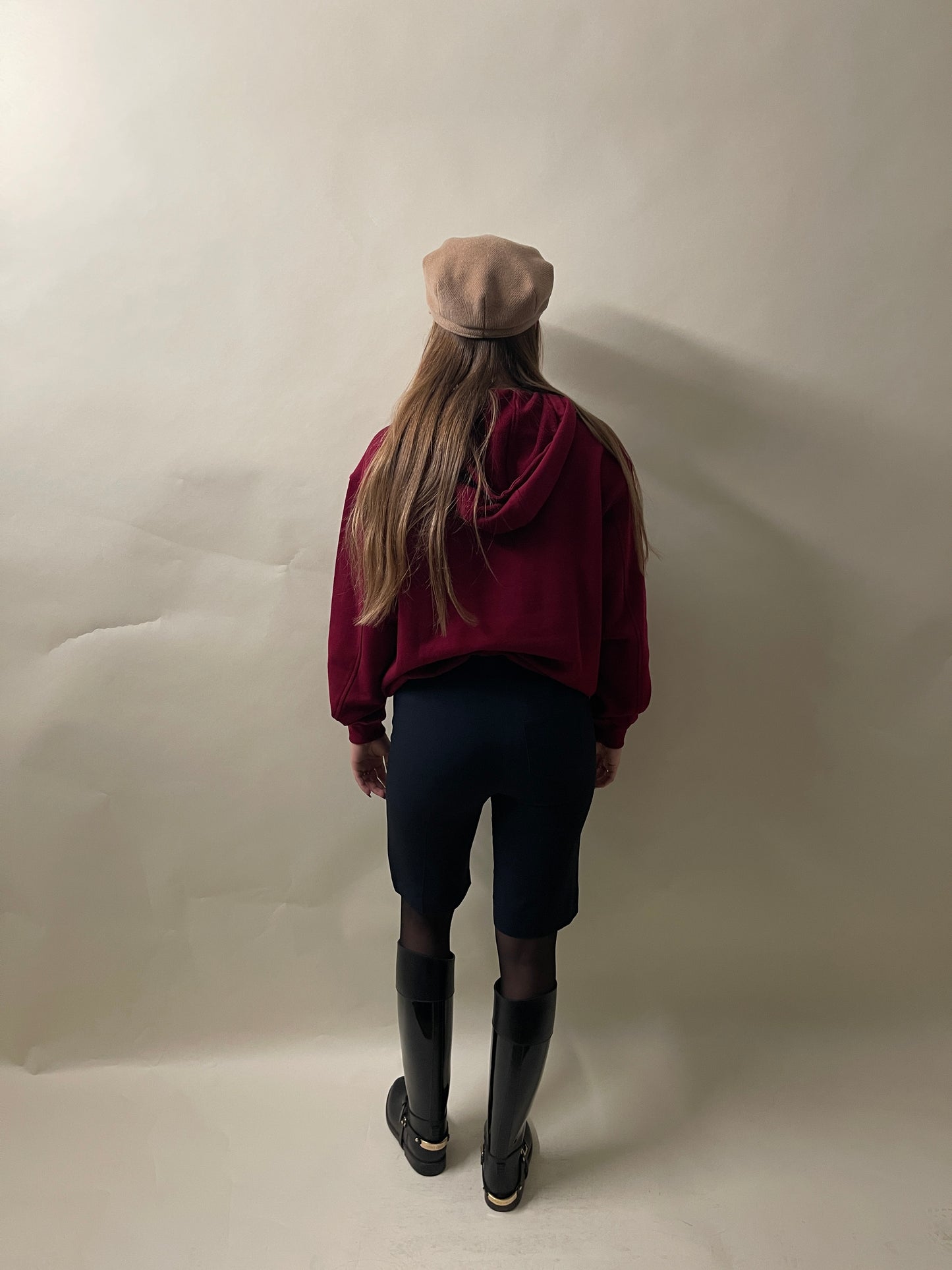 Valentino Maroon Multicolour Embroidered Logo Hoodie Large - L