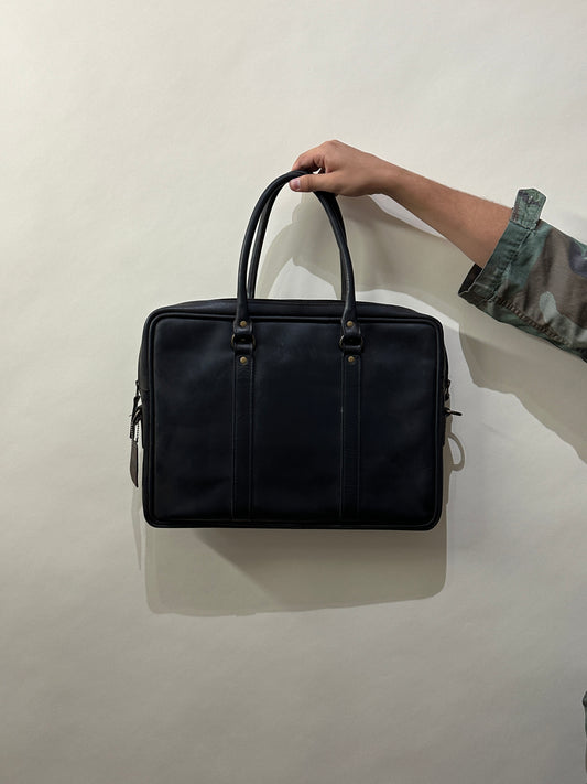 Exmore Dark Brown Leather Portfolio Briefcase