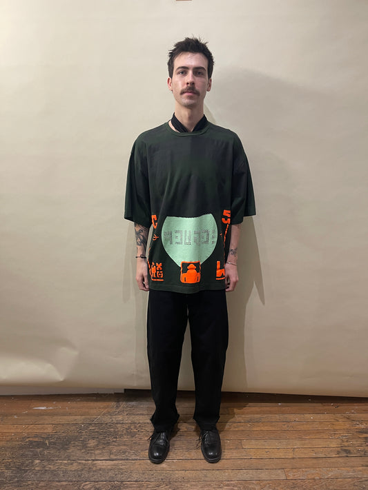 Walter Van Beirendonck Dark Green & Orange Jumbo Graphic T-Shirt OS