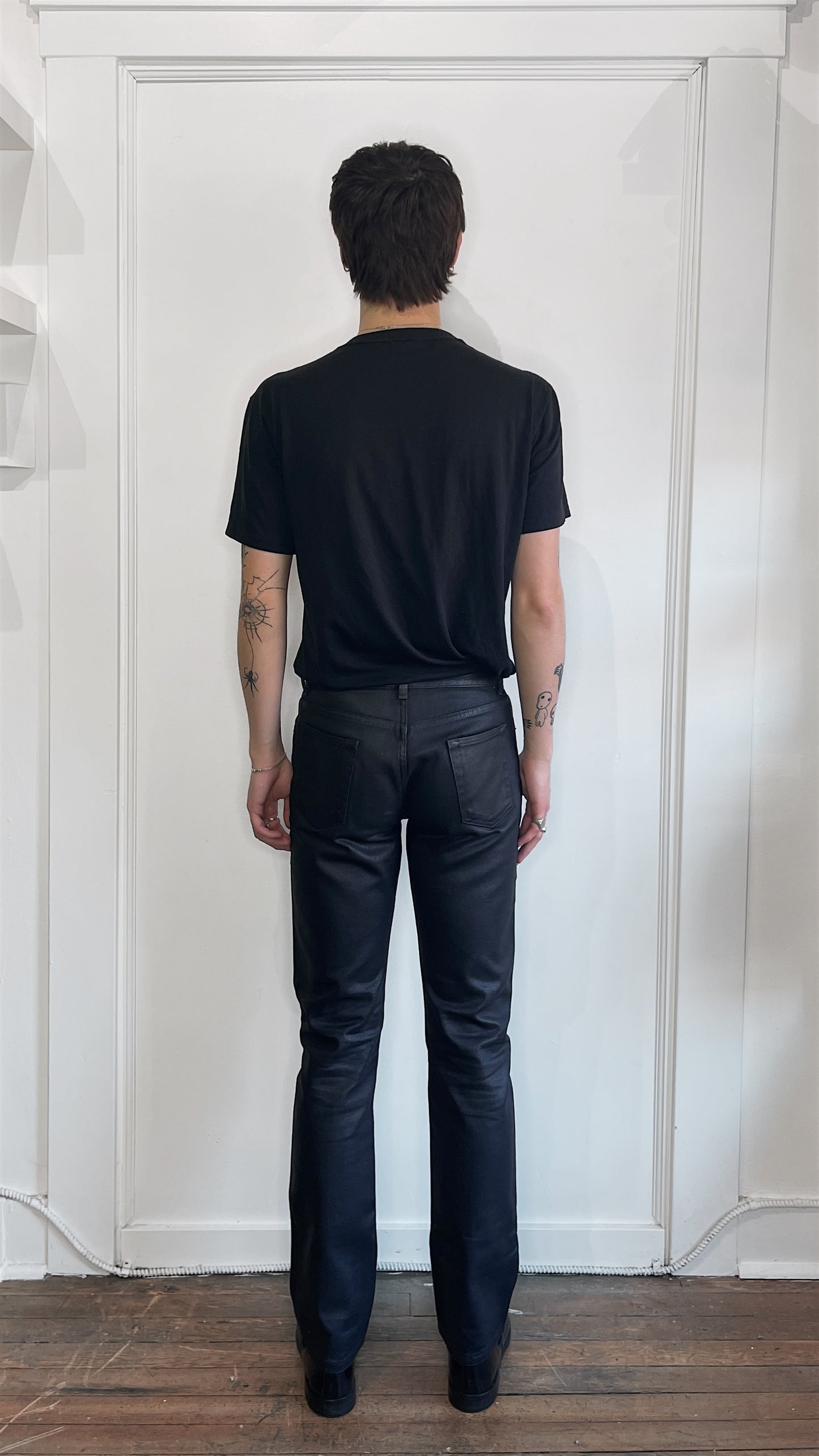 Helmut Lang Black Waxed Italian Fit Denim 29