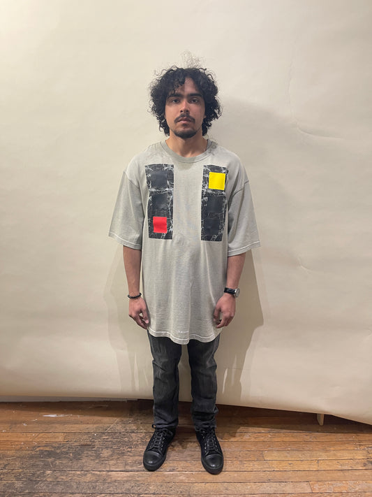 A-Cold-Wall Taupe/Green Abstract Graphic T-Shirt Extra Large - XL