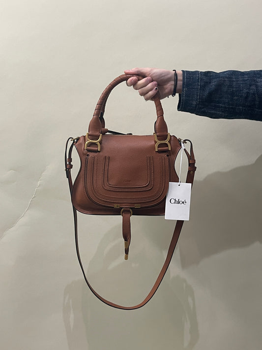Chloé Light Brown Leather Small Marcie Bag
