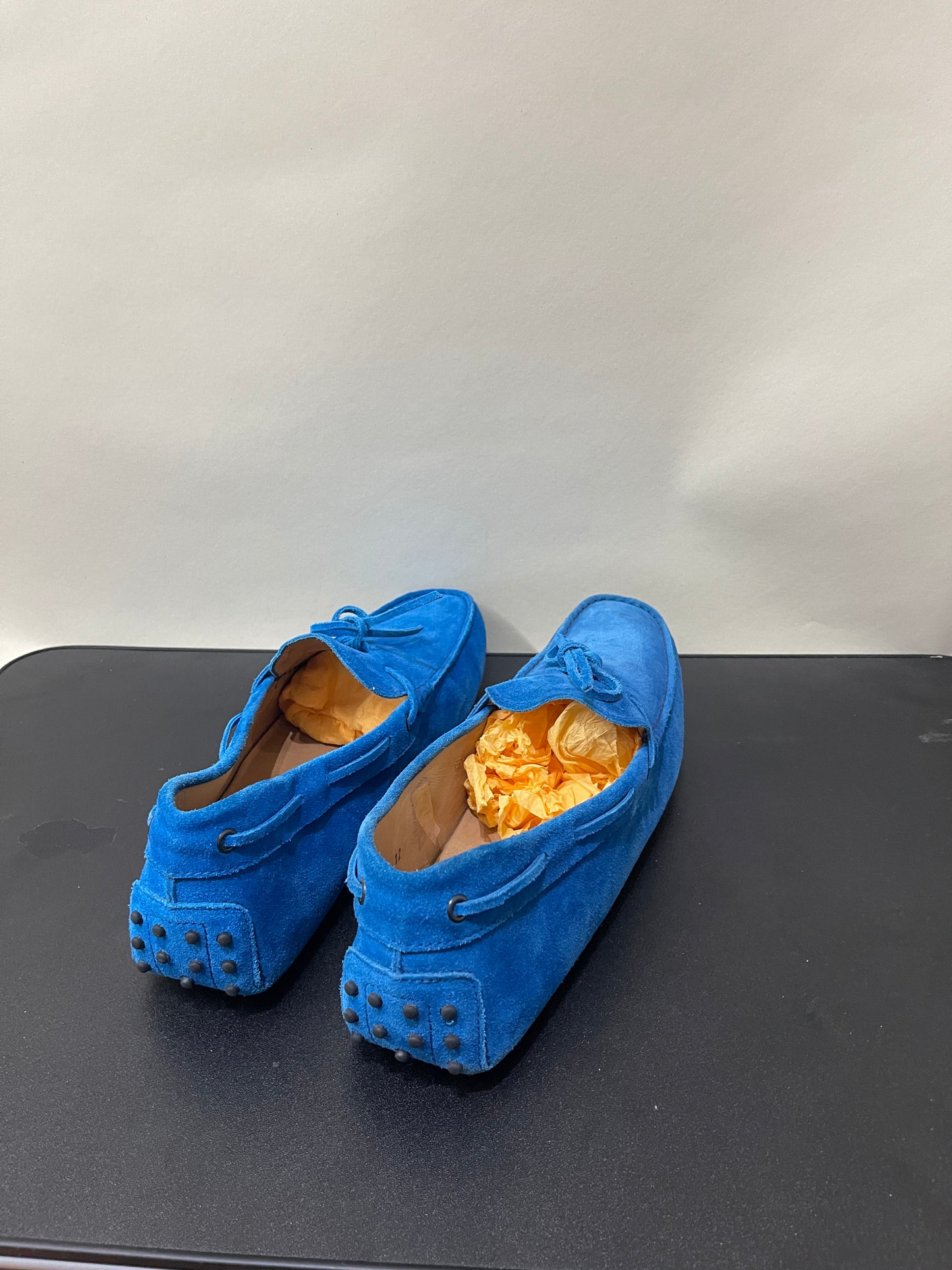 Tod's Cobalt Blue Suede Driving Loafers 12 M / 13.5 W