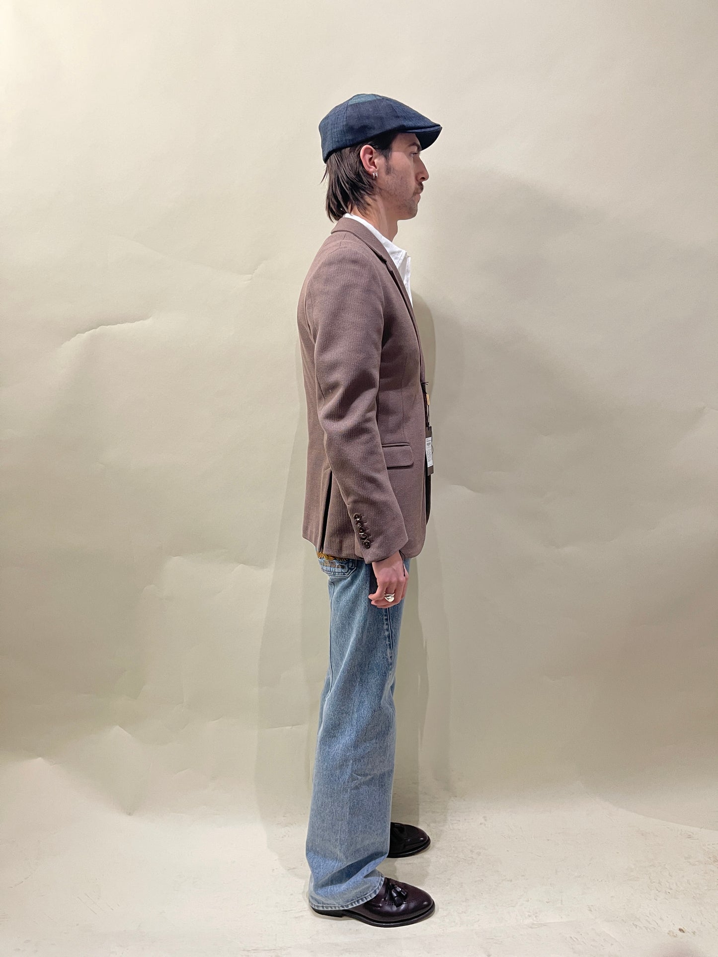 Gucci Taupe Knit Cotton Unlined Sport Coat 36R
