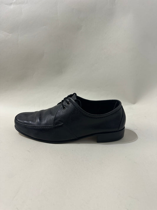 Bally Black Leather Boat Shoe Style Derby Shoes 7 M / 8.5 W