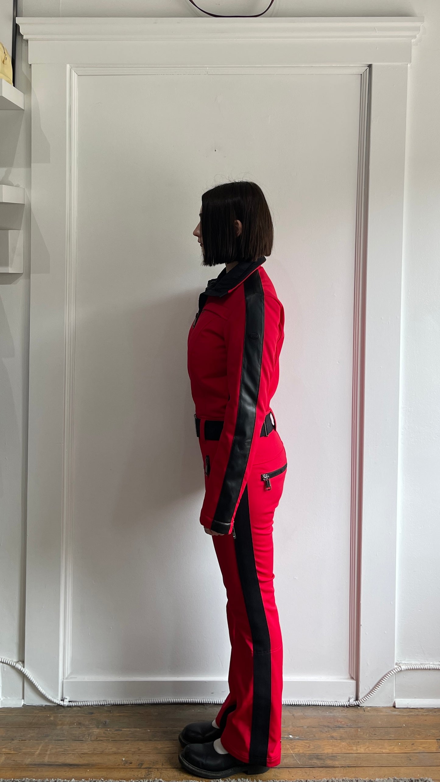 Goldbergh Red & Black Leather Trim Ski Suit 10