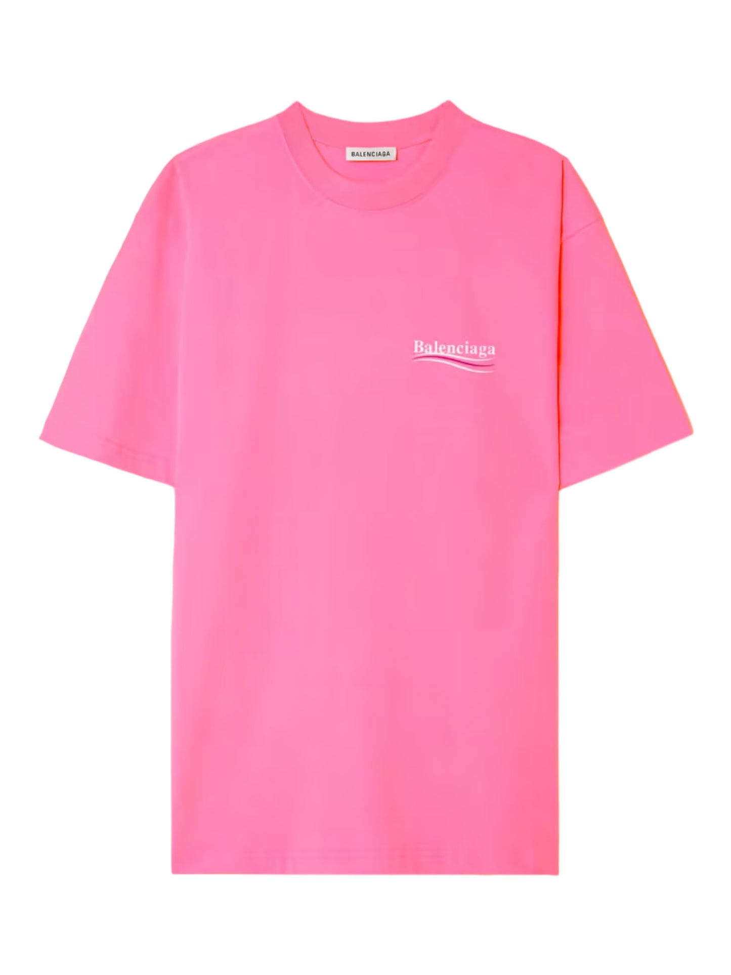 Balenciaga Pink Oversized Cotton Jersey T-Shirt