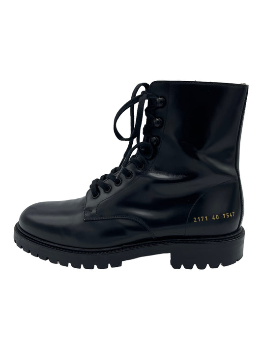 Common Projects Black "2171" Leather Combat Boots
