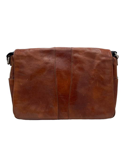 Bosca Dark Brown Old Leather Messenger Bag