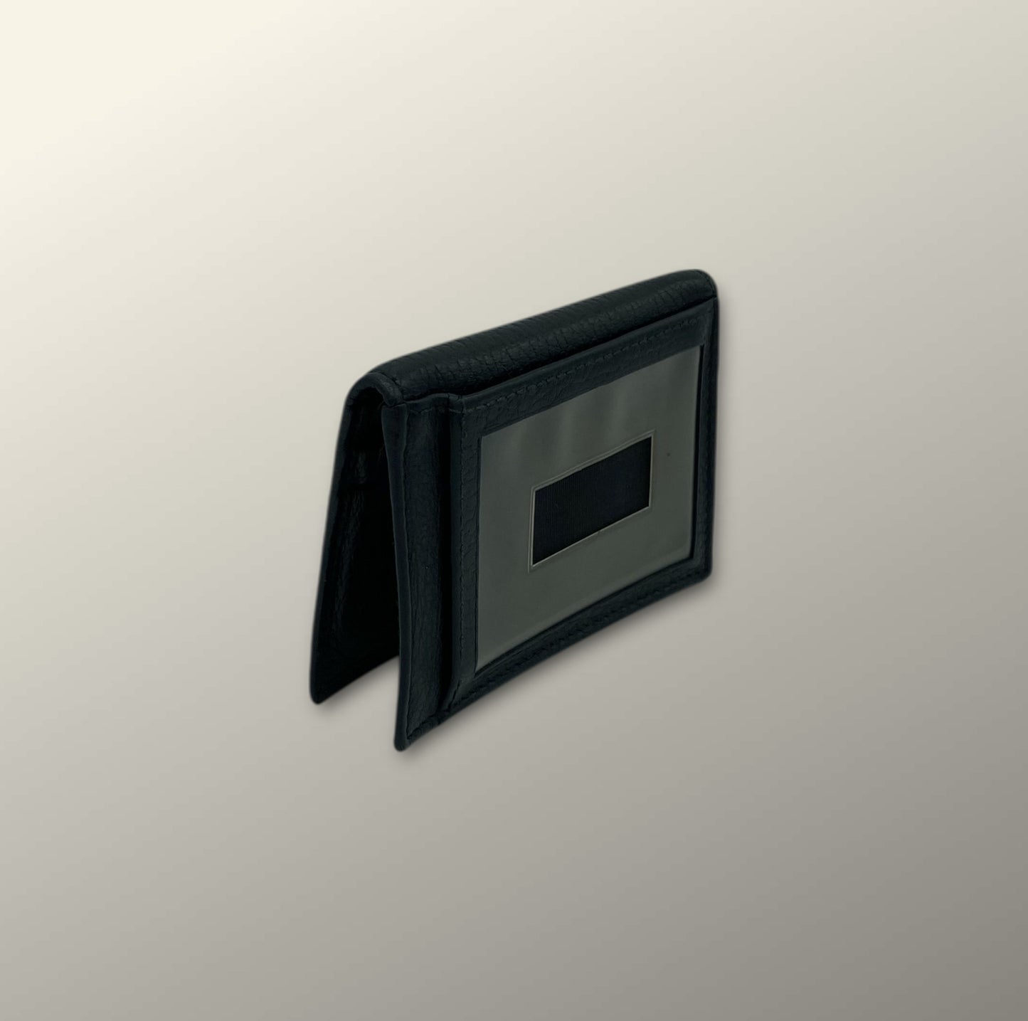 Gucci Black Pebbled Leather Foldover Cardholder