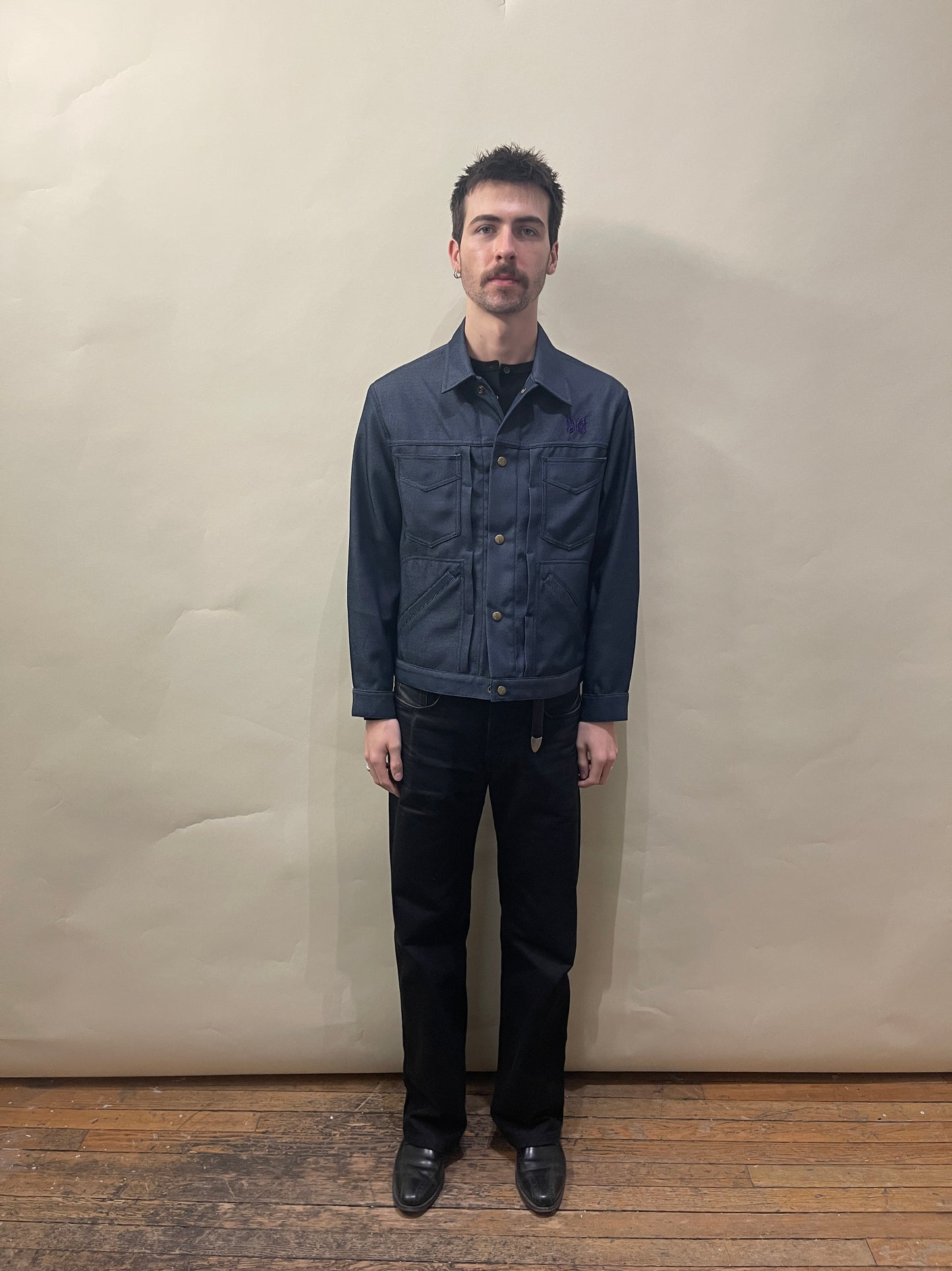 Needles Indigo Blue Polyester Twill Type 2 Jacket Small - S