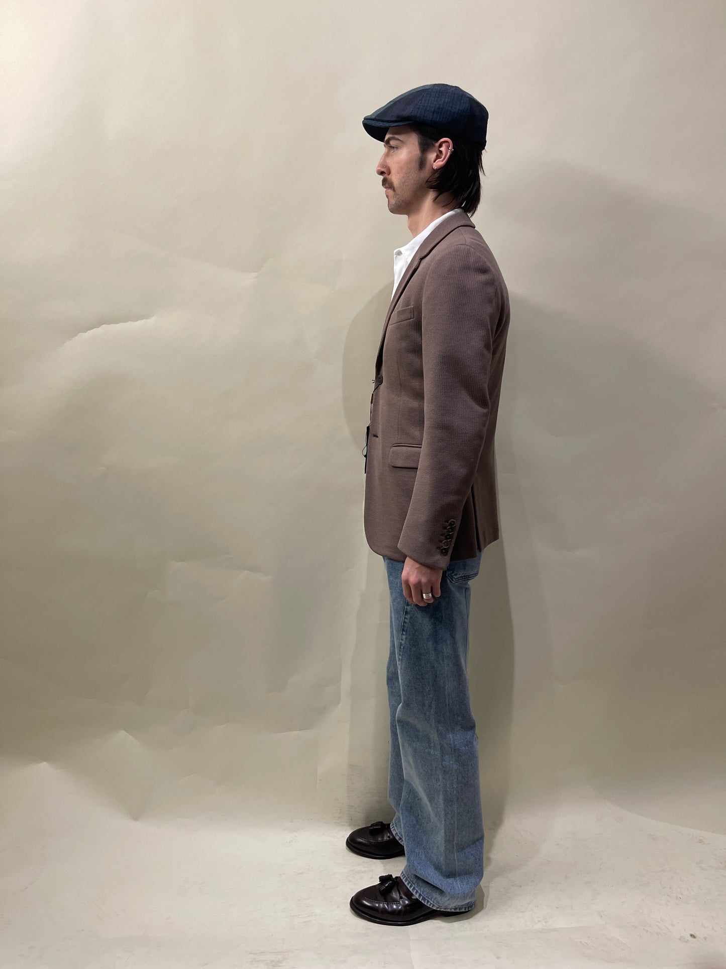 Gucci Taupe Knit Cotton Unlined Sport Coat 36R
