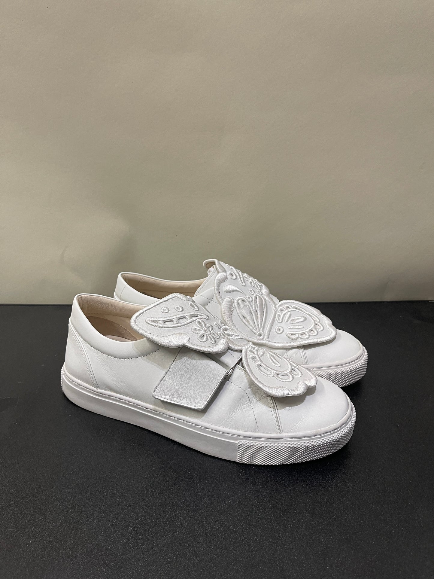 Sophia Webster White Leather Butterfly Sneakers 5.5 M / 7 W