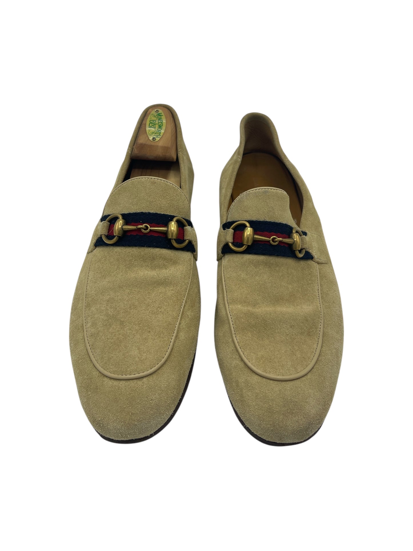 Gucci Light Tan Suede Horsebit Loafers 10 M / 11.5 W