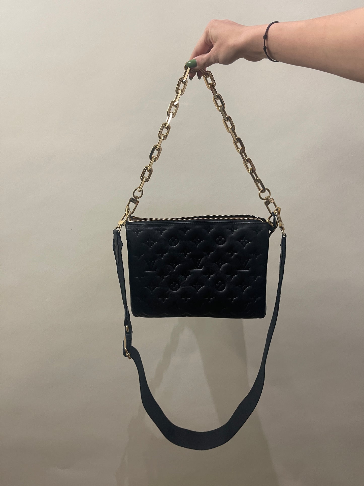 Louis Vuitton Black Monogram Lambskin Coussin PM Bag