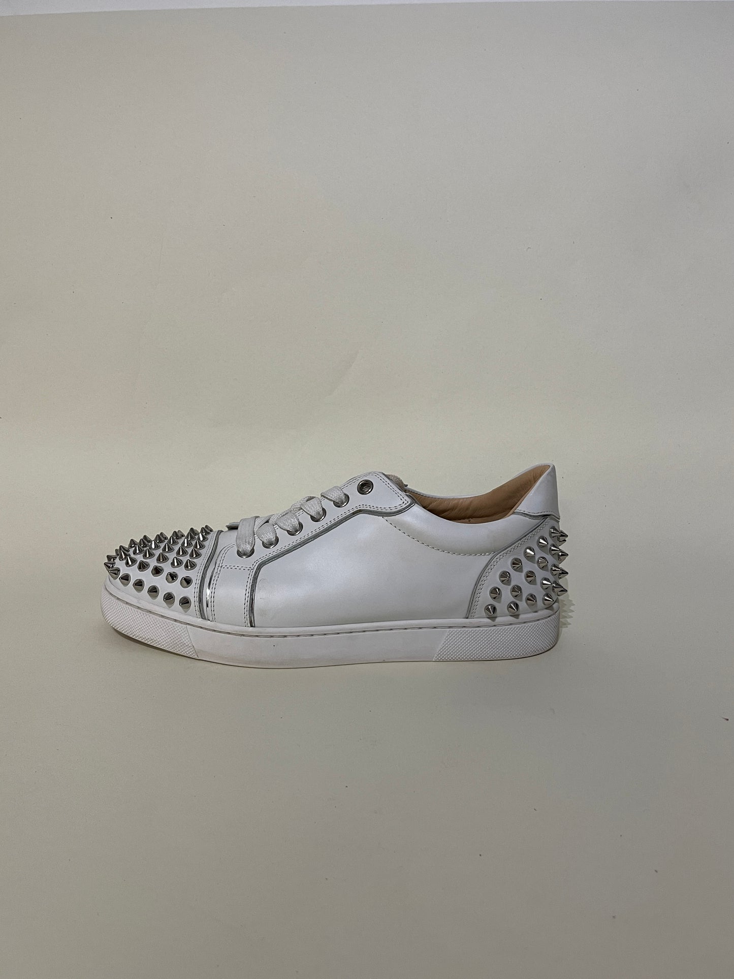 Christian Louboutin White Leather Vieira 2 Low Sneakers 6.5 M / 8 W