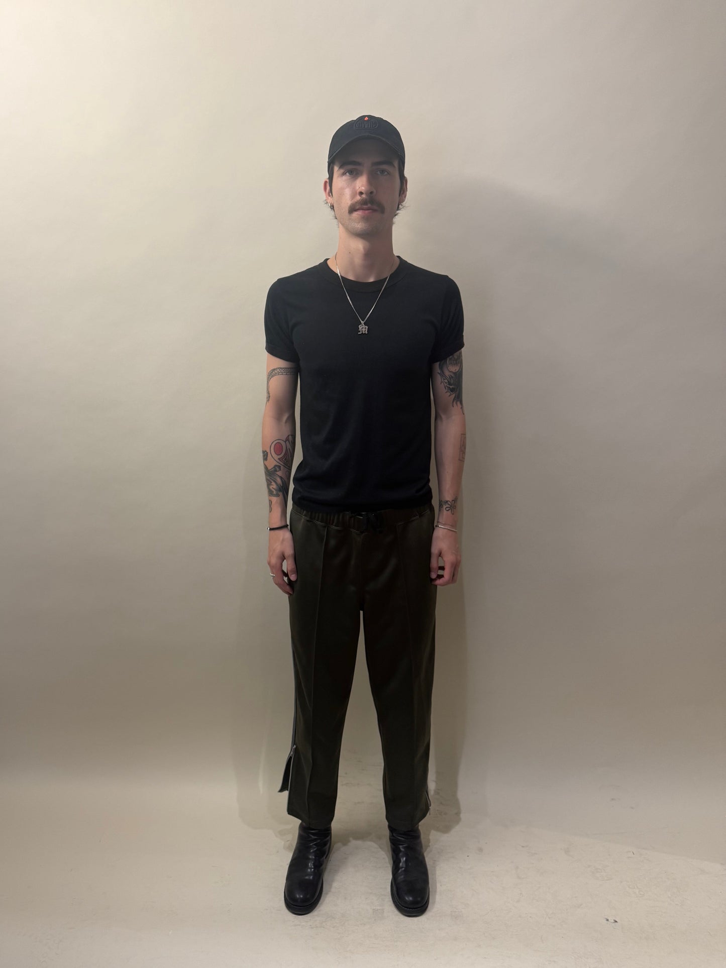 Comme Des Garcons Olive Green Side Stripe Track Pants Extra Large - XL