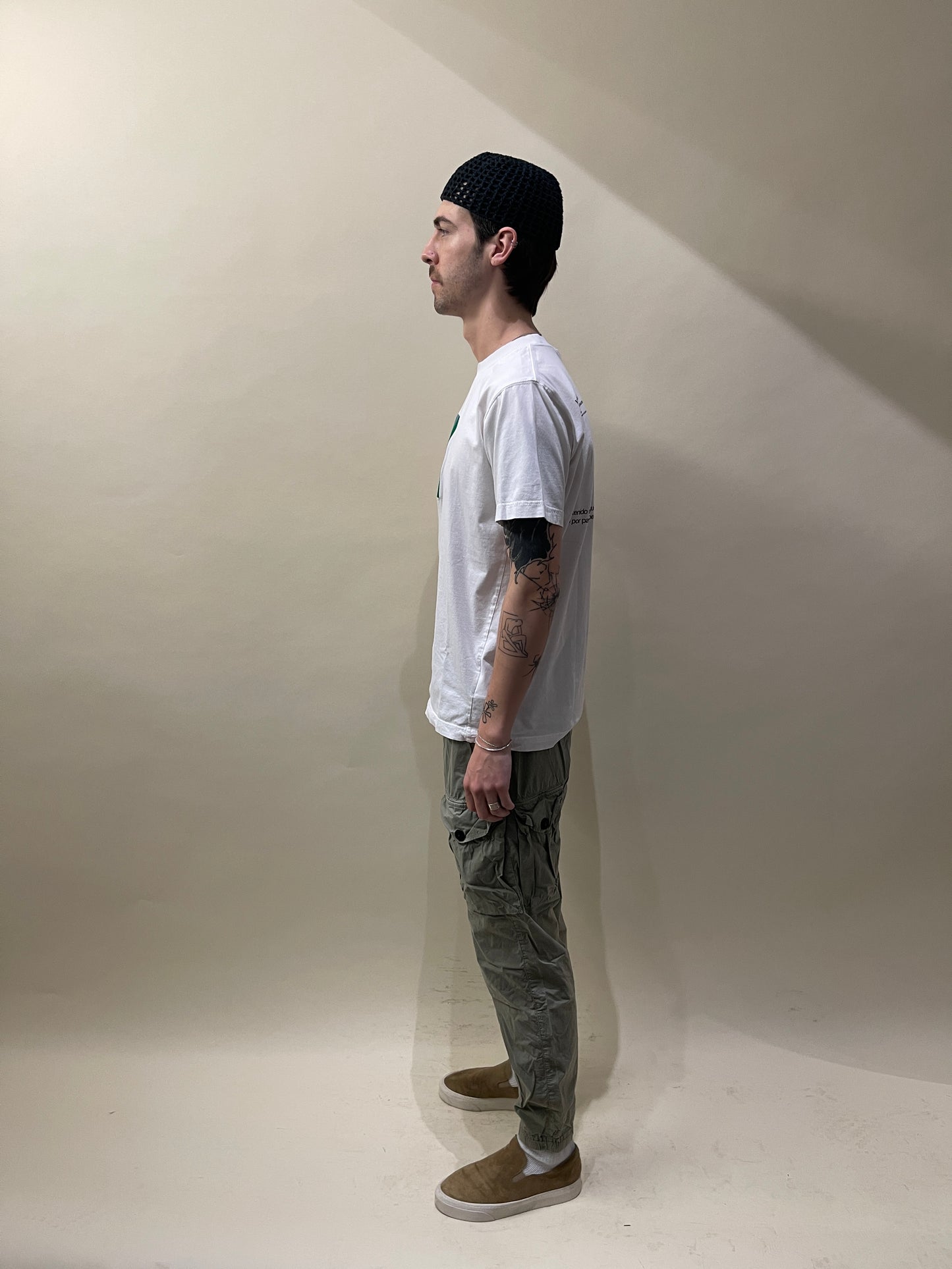 Stone Island Pale Green Lightweight Cotton Cargo Joggers 30