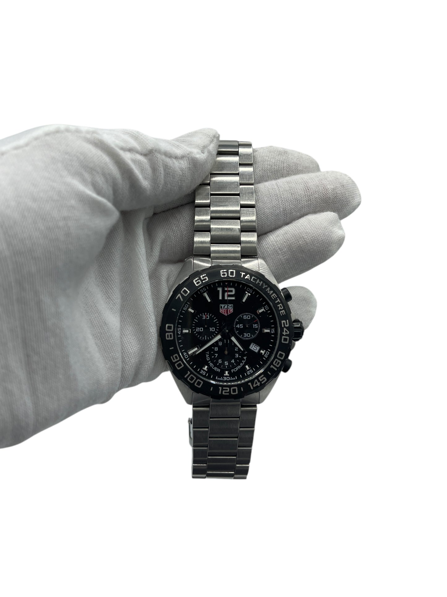 Tag Heuer Silver & Black Formula 1 Chronograph Watch