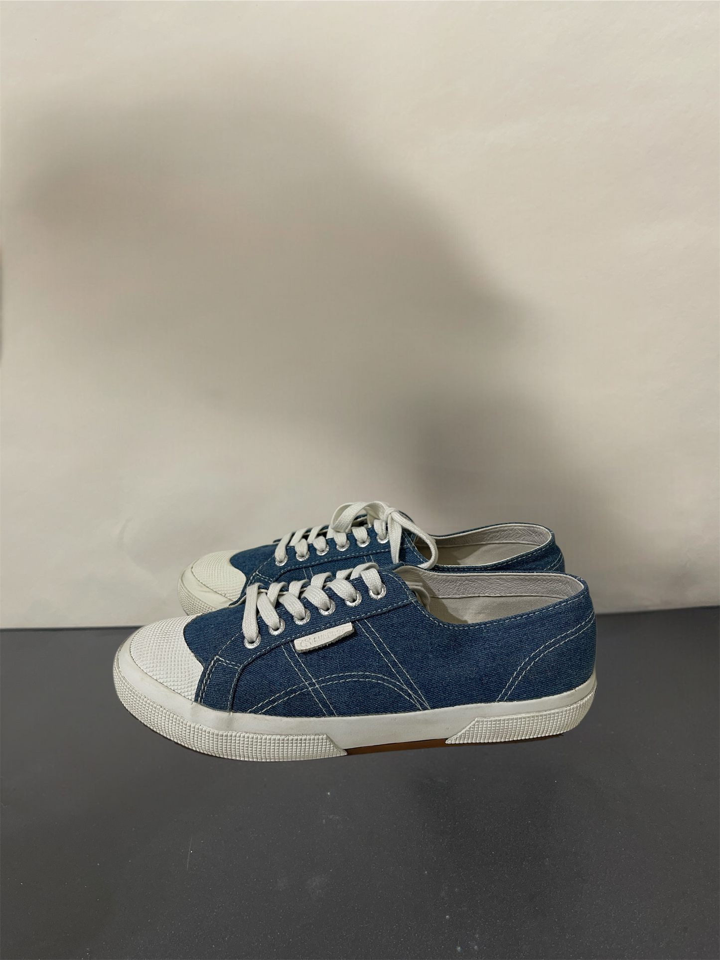 Superga x Sandro Denim Cap Toe Low Top Sneakers 8 M / 9.5 W