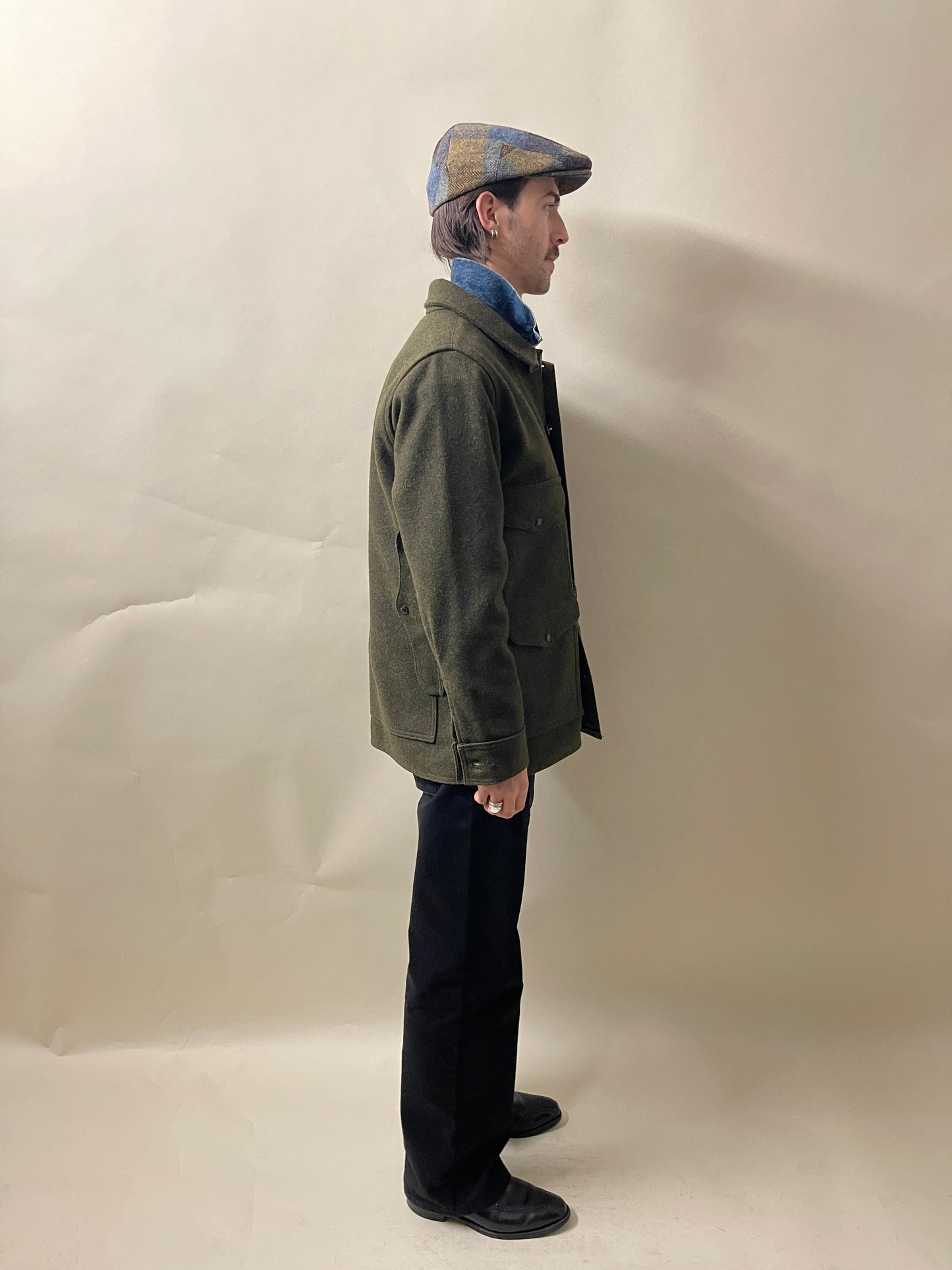 Filson Forest Green Wool Mackinaw Cruiser Jacket Medium - M