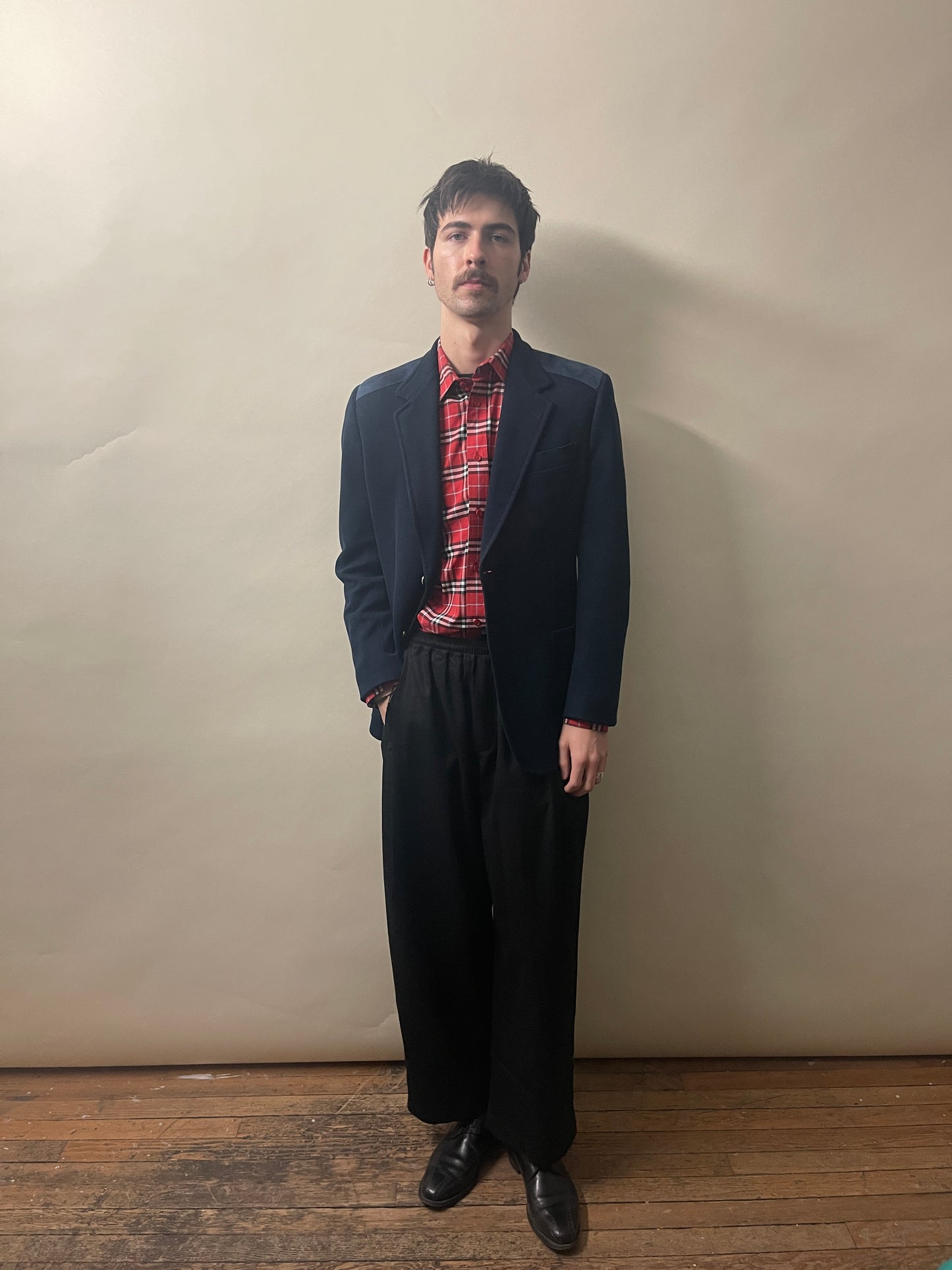 Gucci Navy Blue Cotton Blend Blazer 42R