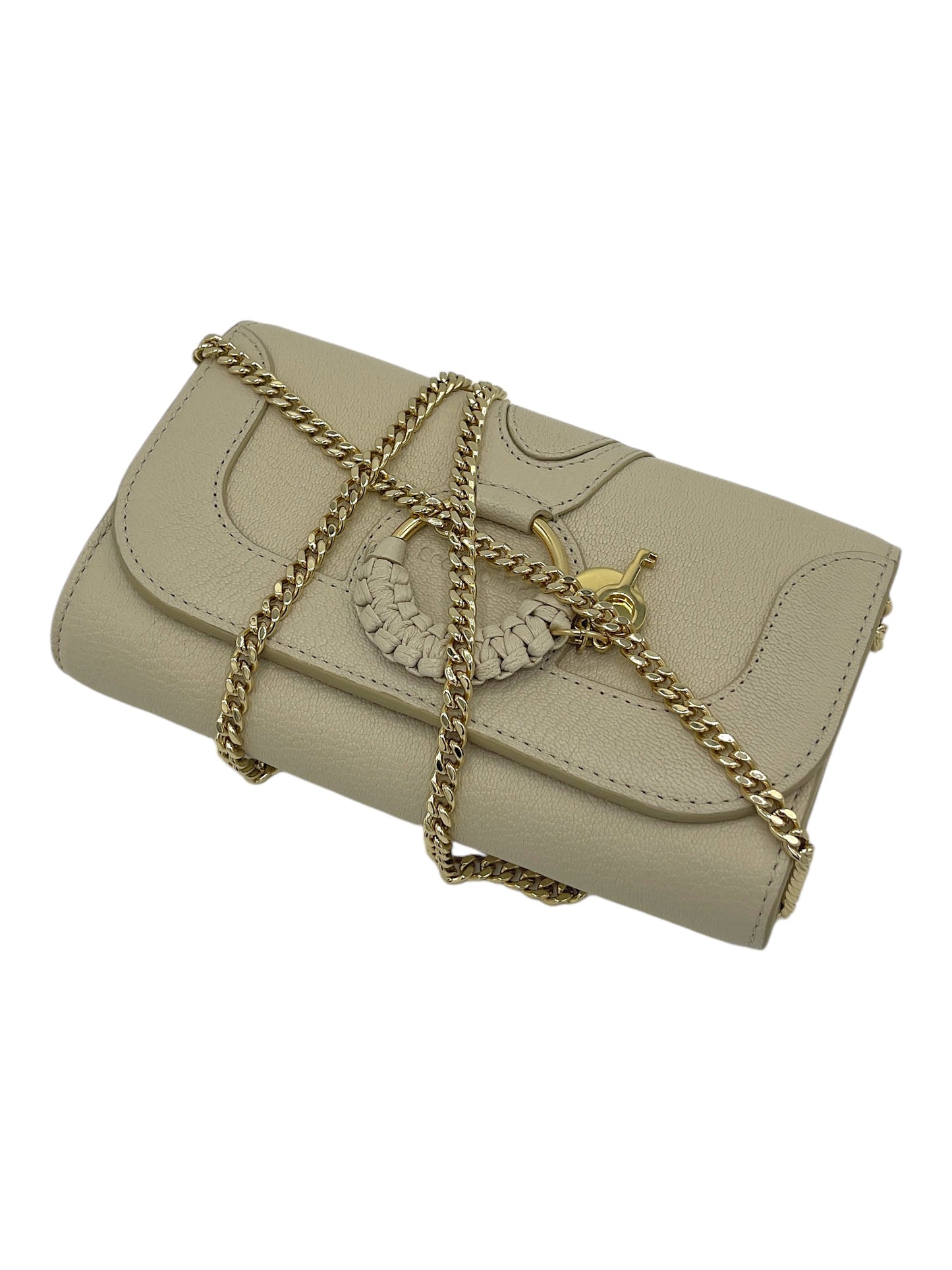 See By Chloé Beige Goatskin Hana Chain Mini Bag