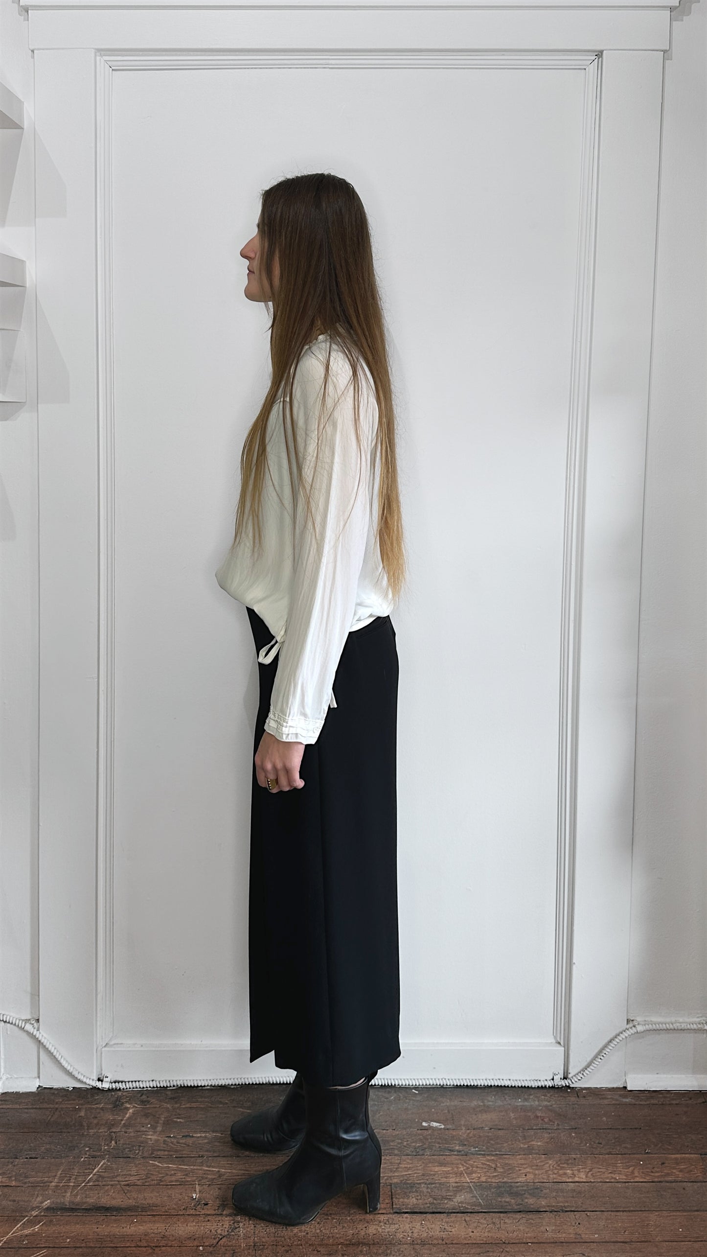 Rag & Bone Off White Loose Fit Silk Blouse Small