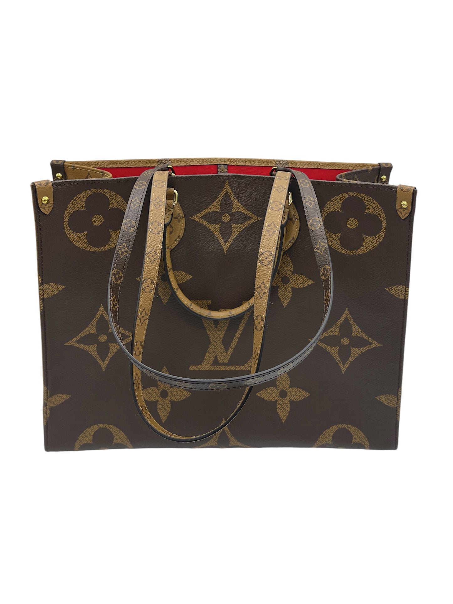 Louis Vuitton Brown Coated Canvas On The Go Giant Tote Bag