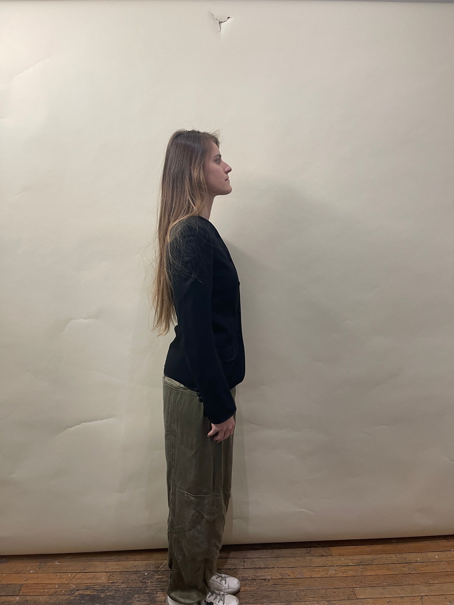 Jaeger Black Wool Full Button Blazer 10