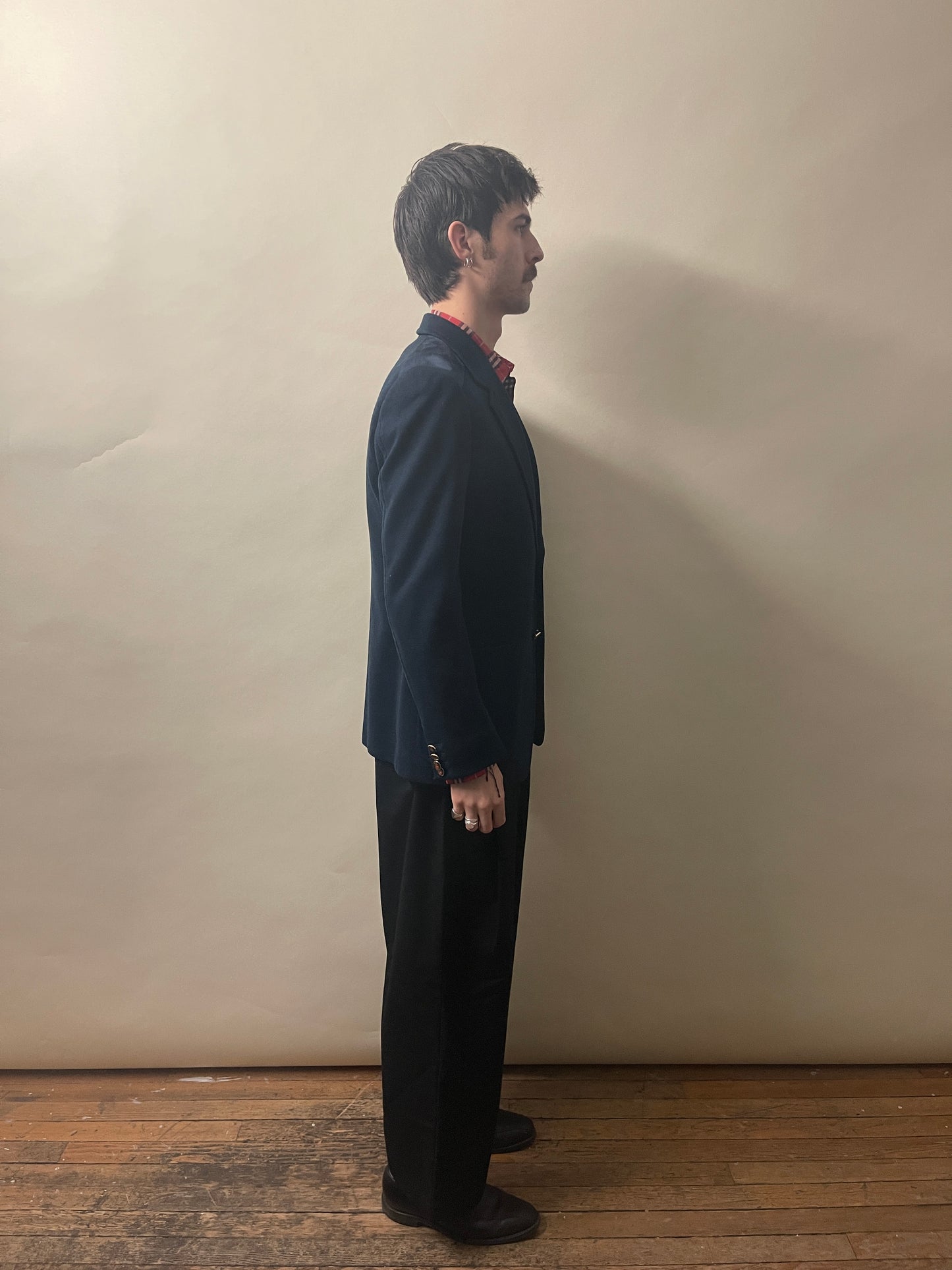 Gucci Navy Blue Cotton Blend Blazer 42R