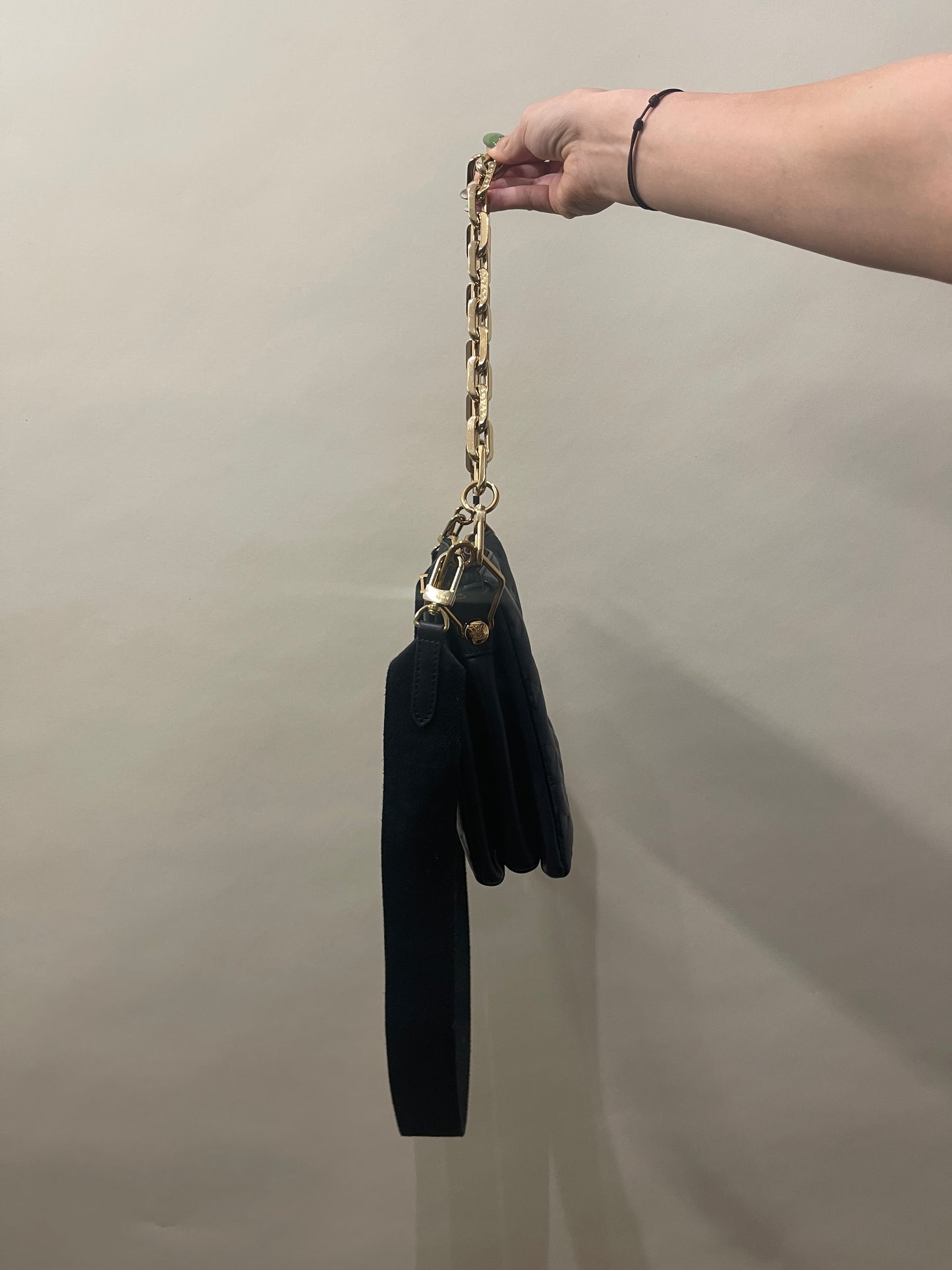 Louis Vuitton Black Monogram Lambskin Coussin PM Bag