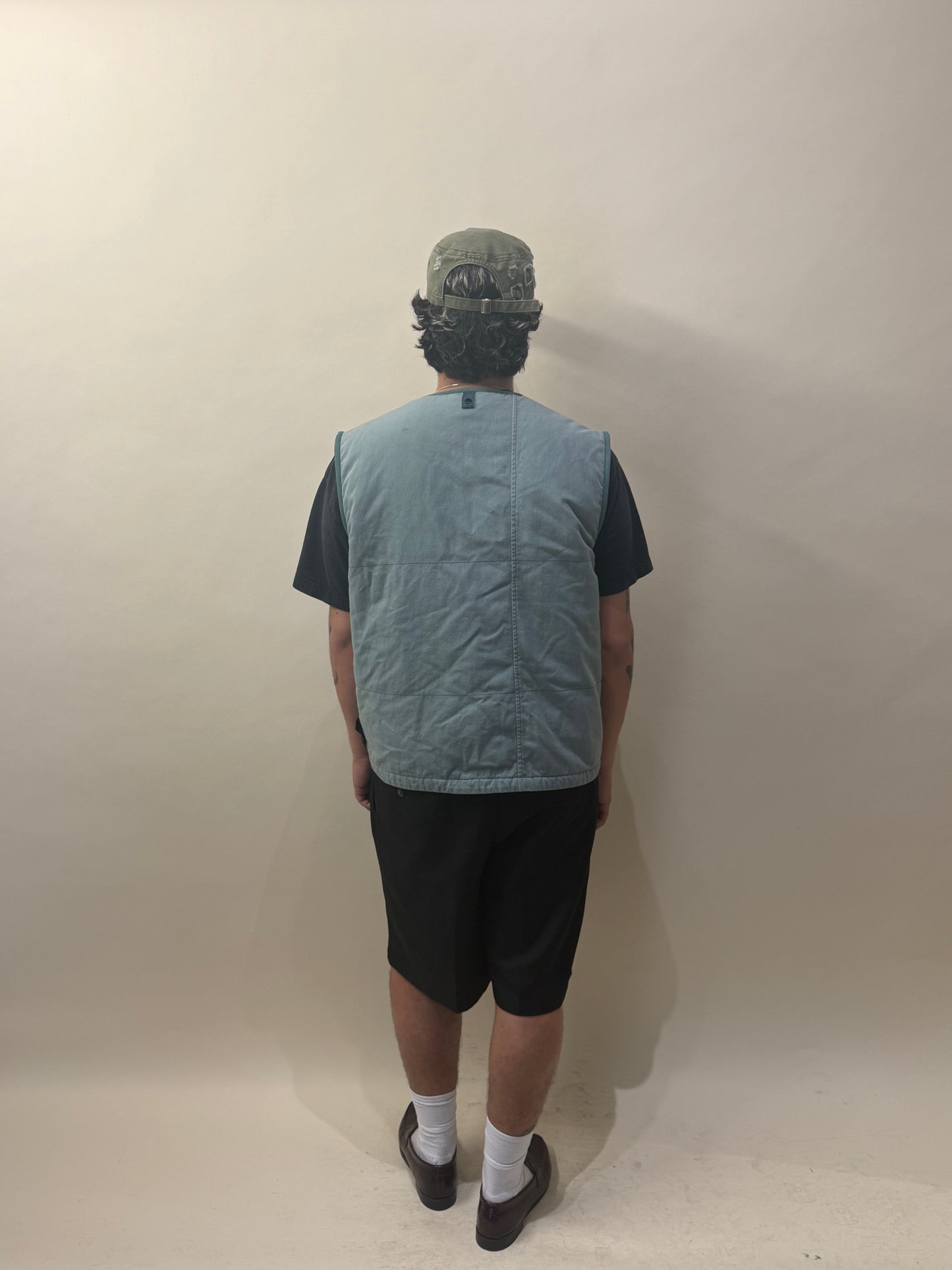 Stone Island Shadow Project Dusty Teal Hollowcore Zip Gilet Extra Large - XL