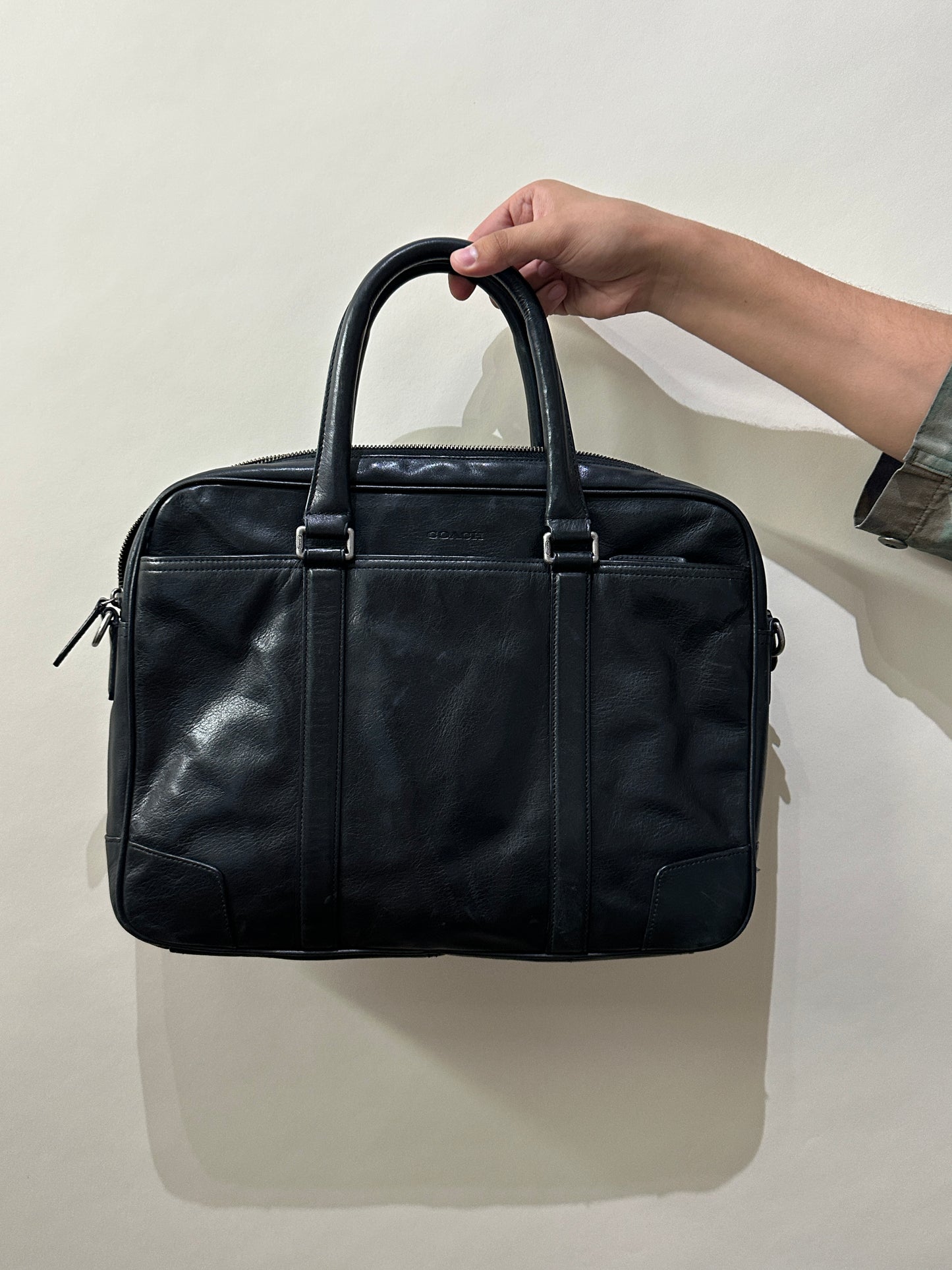 Coach Black Leather Metropolitan Workbag