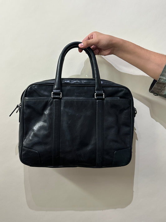 Coach Black Leather Metropolitan Workbag