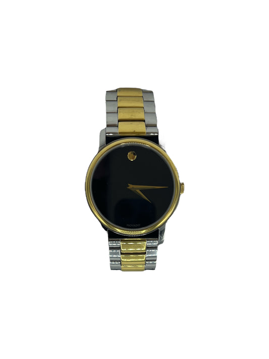 Movado Silver & Gold 2100016 Museum Quartz Watch